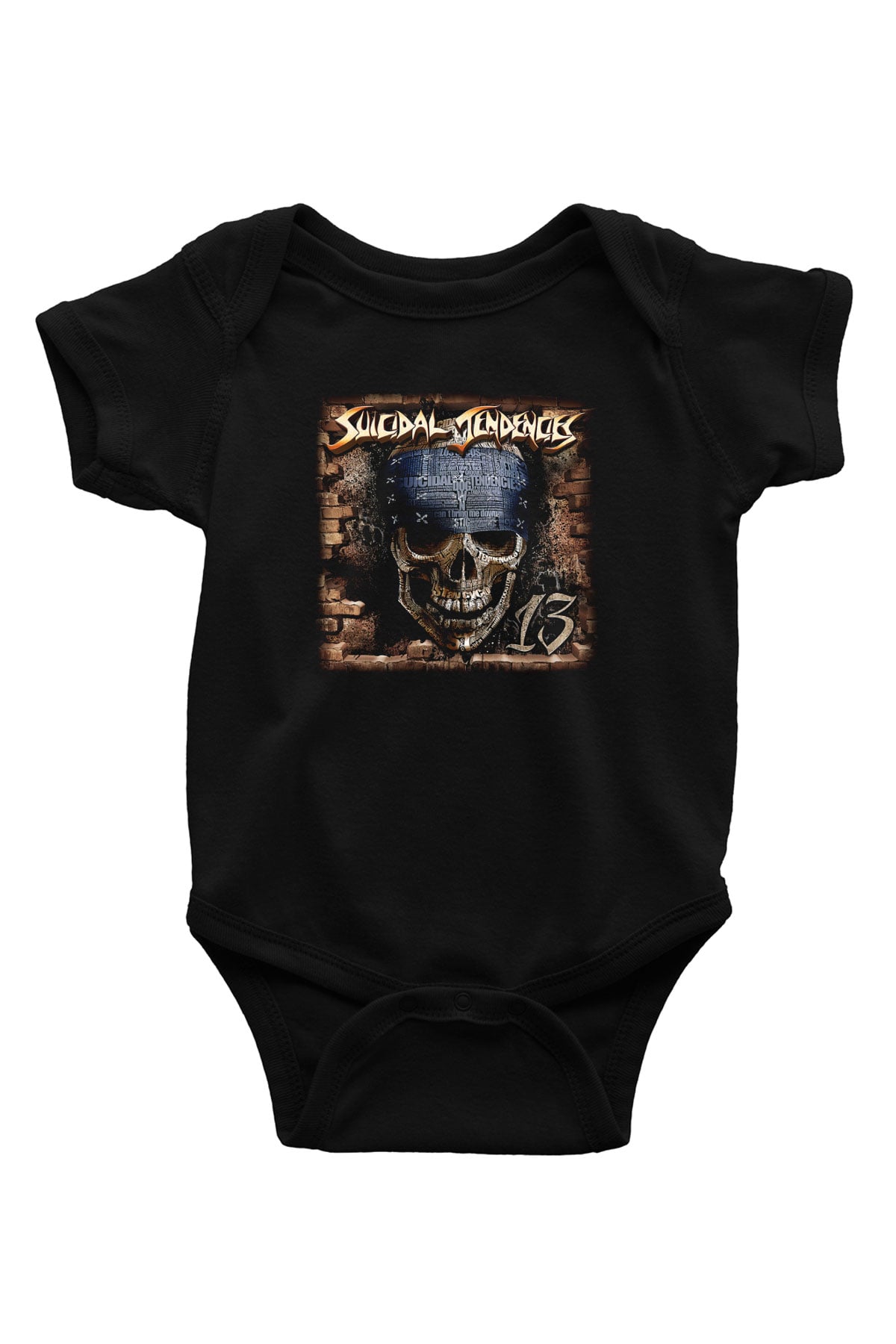 Suicidal Tendencies Baskılı Siyah Bebek Body - Zıbın