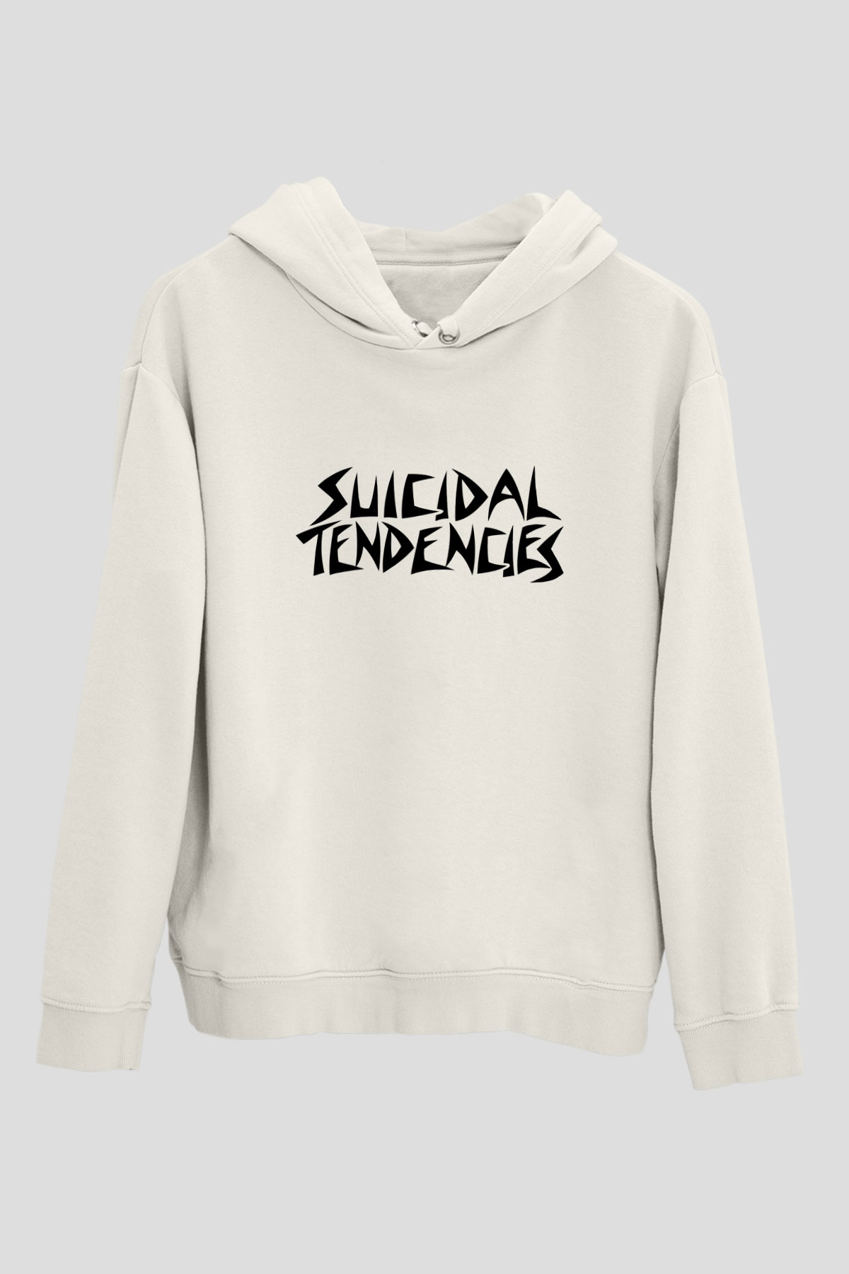 Suicidal Tendencies Beyaz Unisex Kapşonlu Sweatshirt