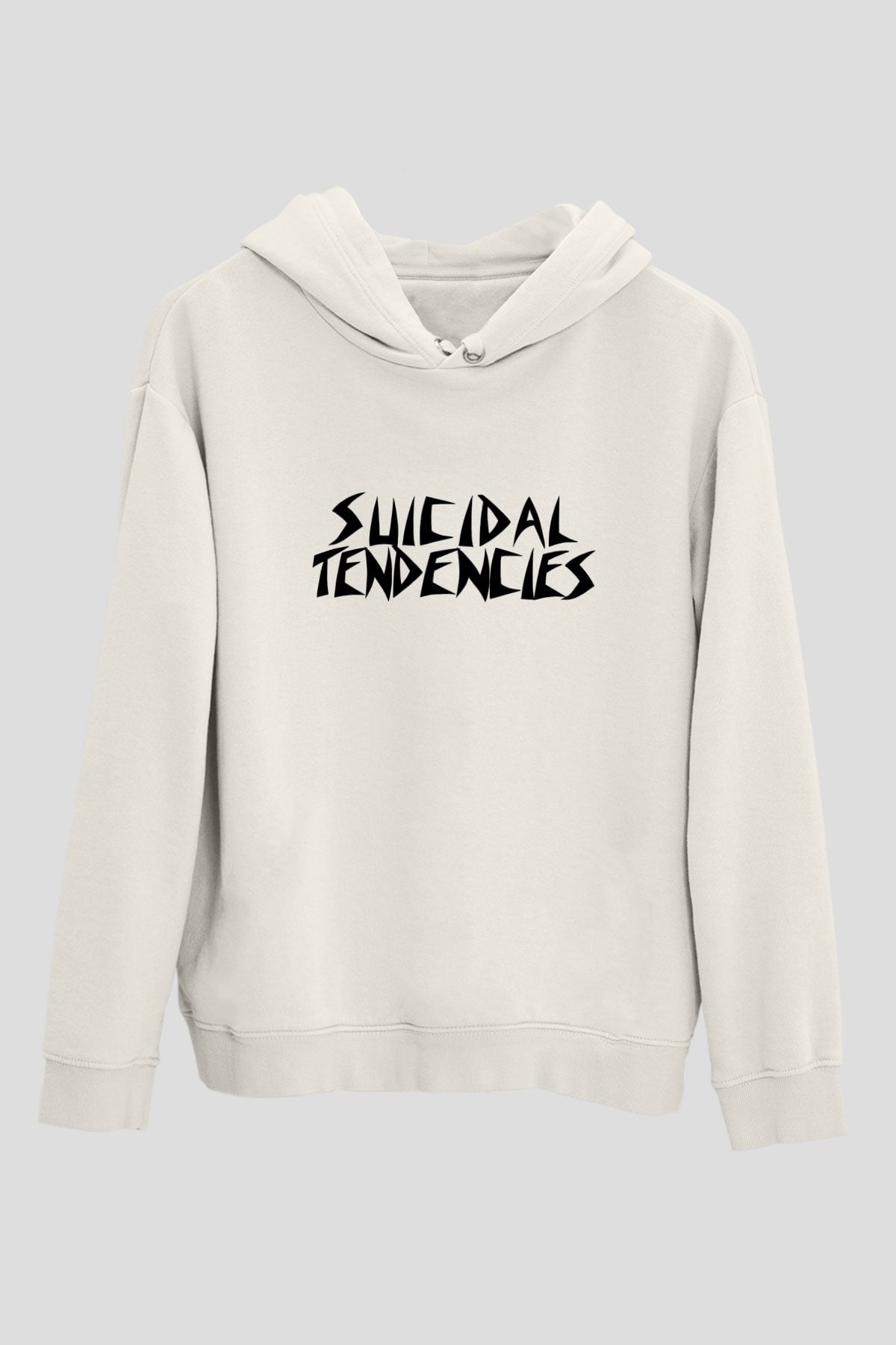 Suicidal Tendencies Beyaz Unisex Kapşonlu Sweatshirt