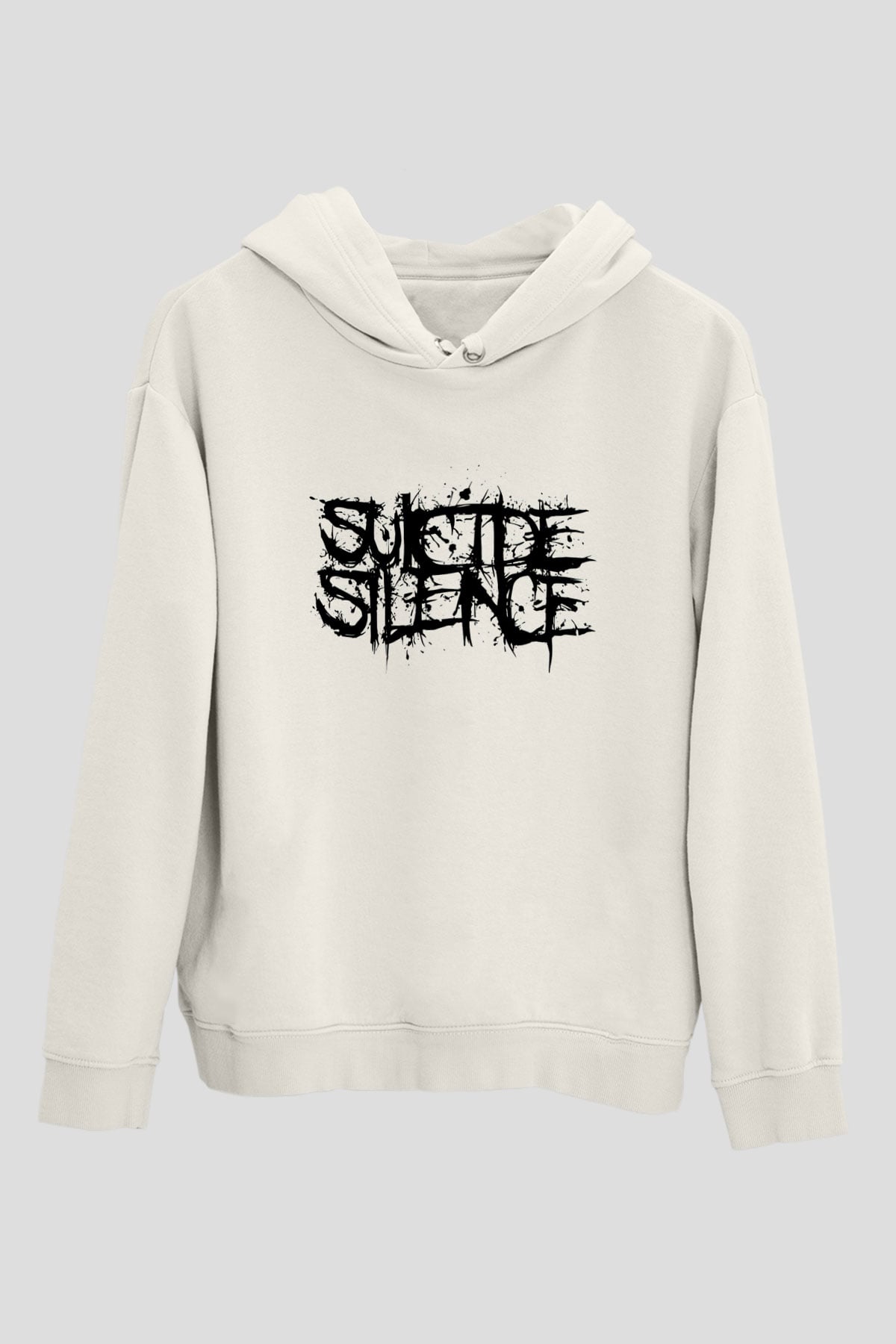 Suicide Silence Beyaz Unisex Kapşonlu Sweatshirt