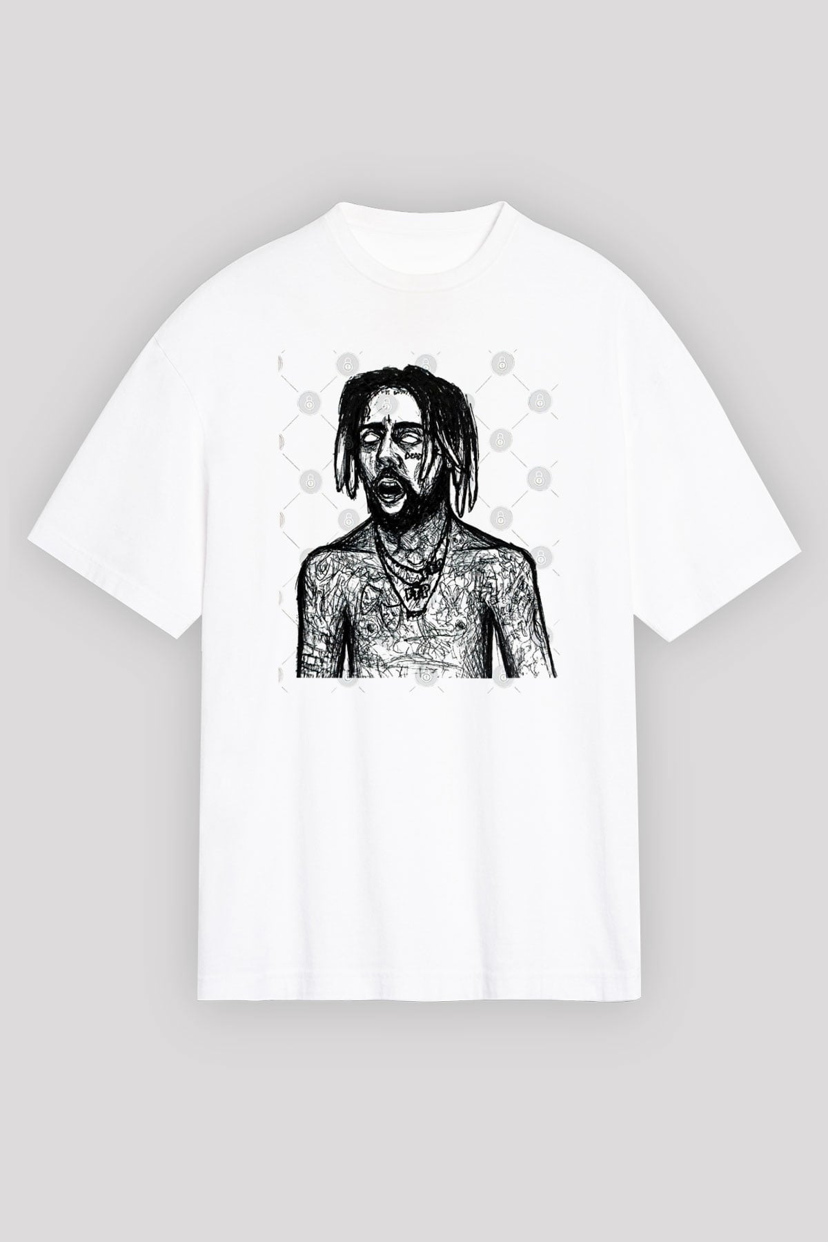 Suicideboys - $uicideboy$ Baskılı Beyaz Unisex Oversize Tişört - Tshirt