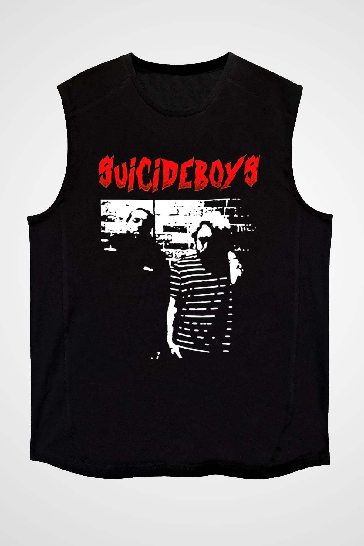 Suicideboys - $uicideboy$ Baskılı Unisex Siyah Kolsuz Tişört - Tshirt