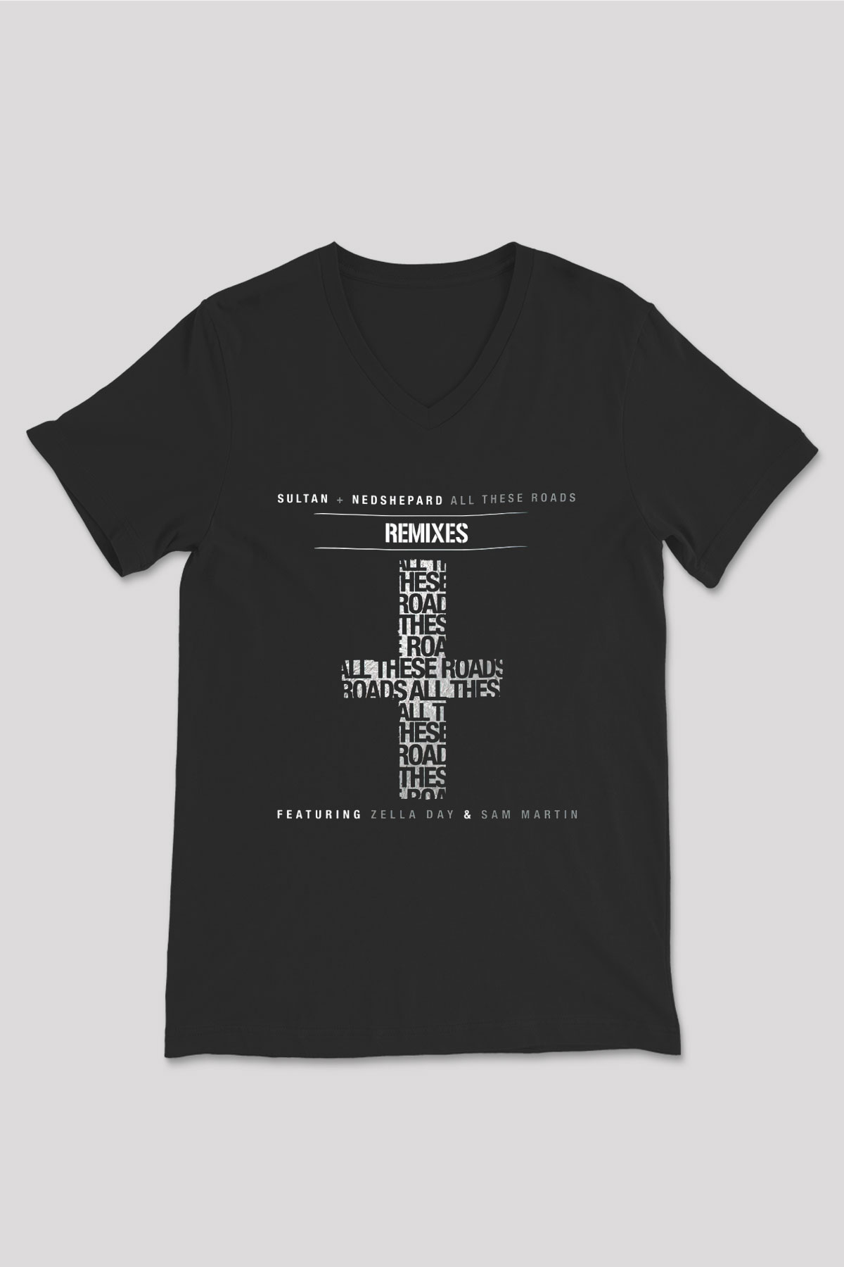 Sultan & Ned Shepard Siyah Unisex V Yaka Tişört