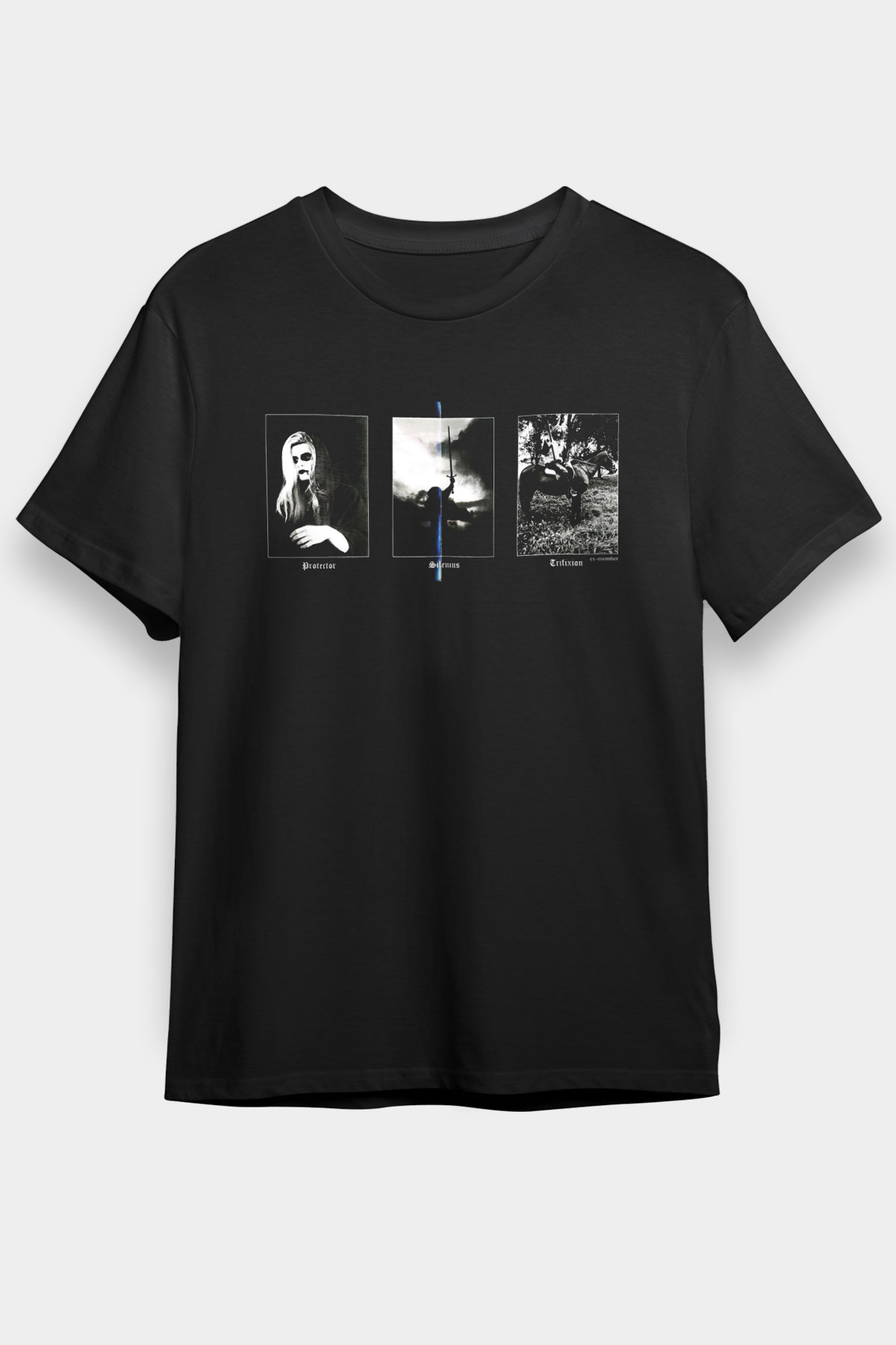 Summoning Baskılı Unisex Siyah Tişört - Tshirt