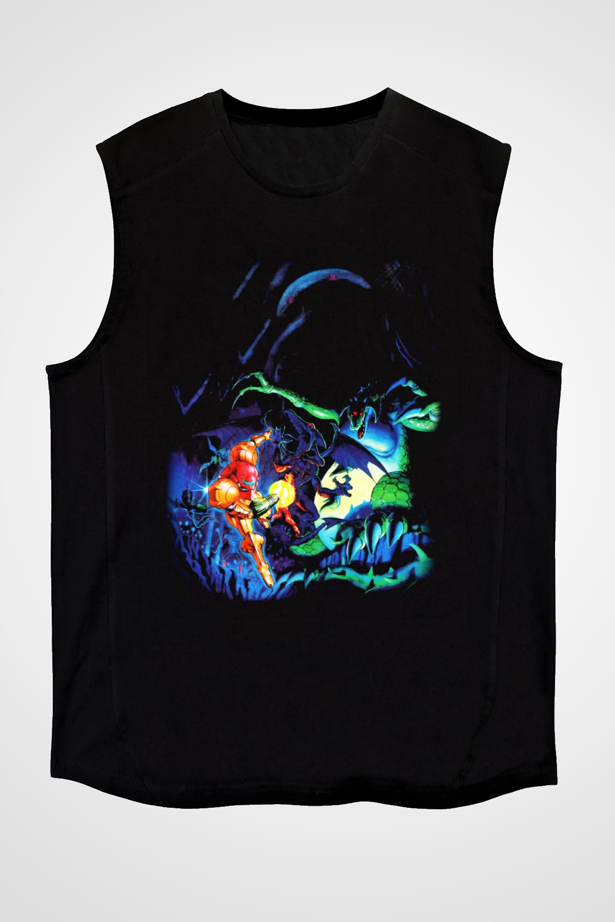 Super Metroid Cartridge Art Siyah Unisex Kolsuz Tişört