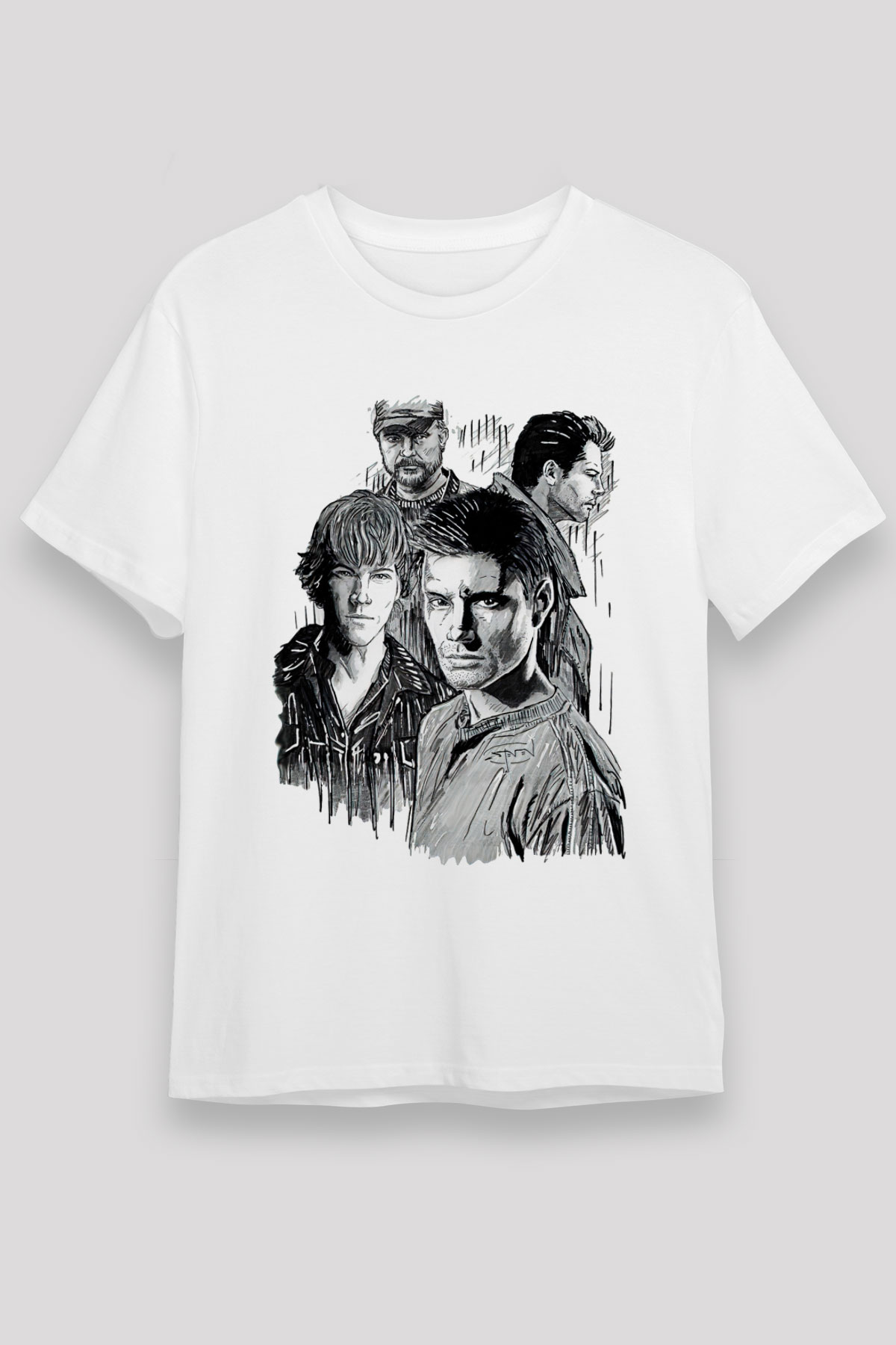 Supernatural Unisex Baskılı Beyaz Tişört - Tshirt