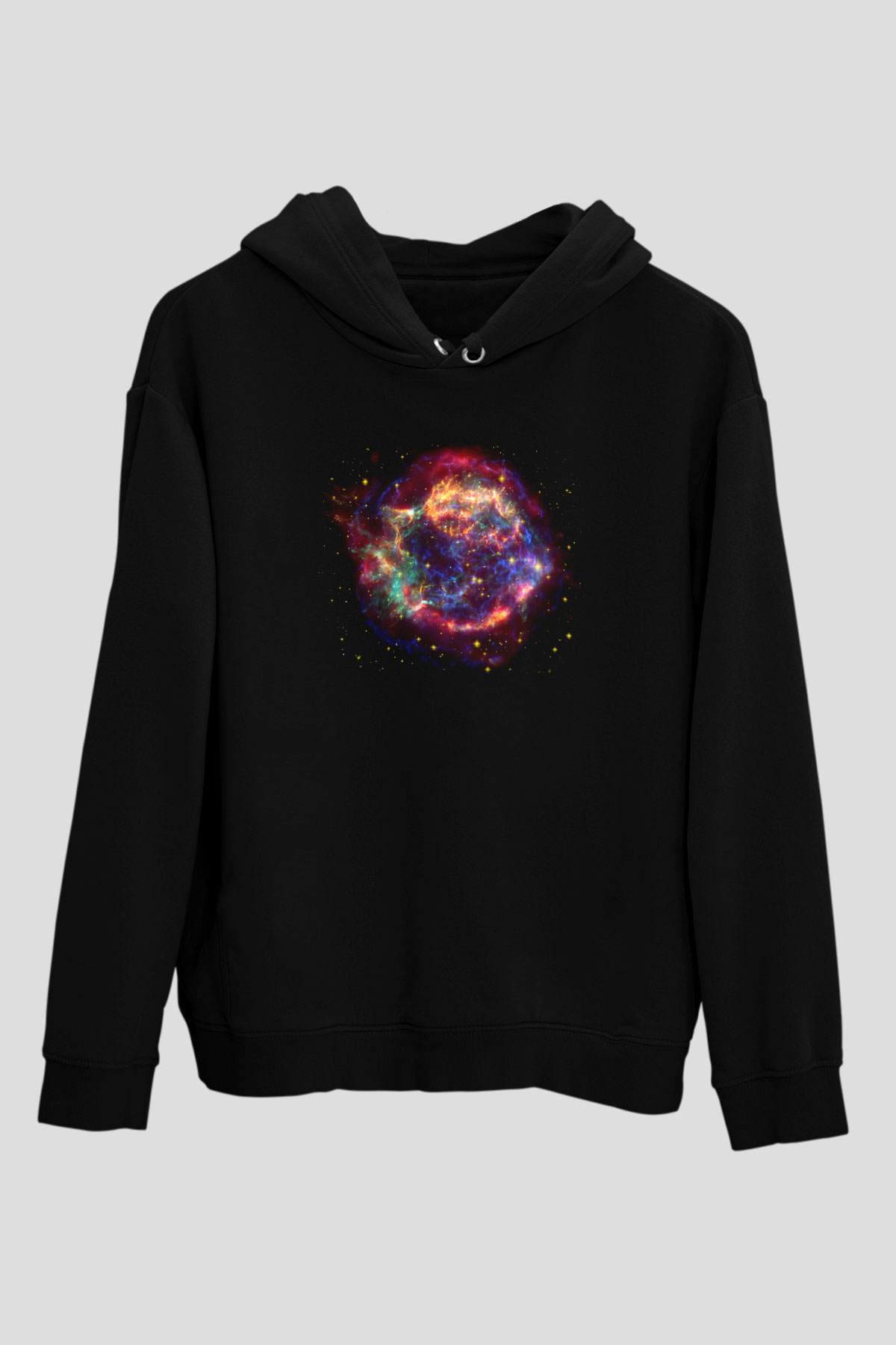 Süpernova Siyah Unisex Hoodie