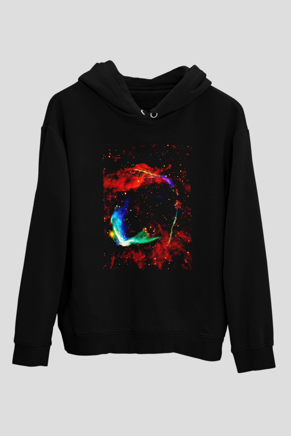 Süpernova Siyah Unisex Hoodie