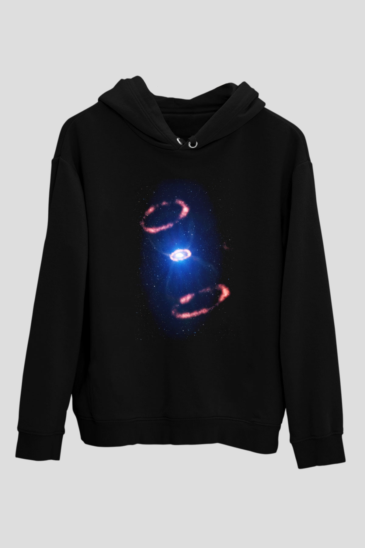 Süpernova Siyah Unisex Hoodie