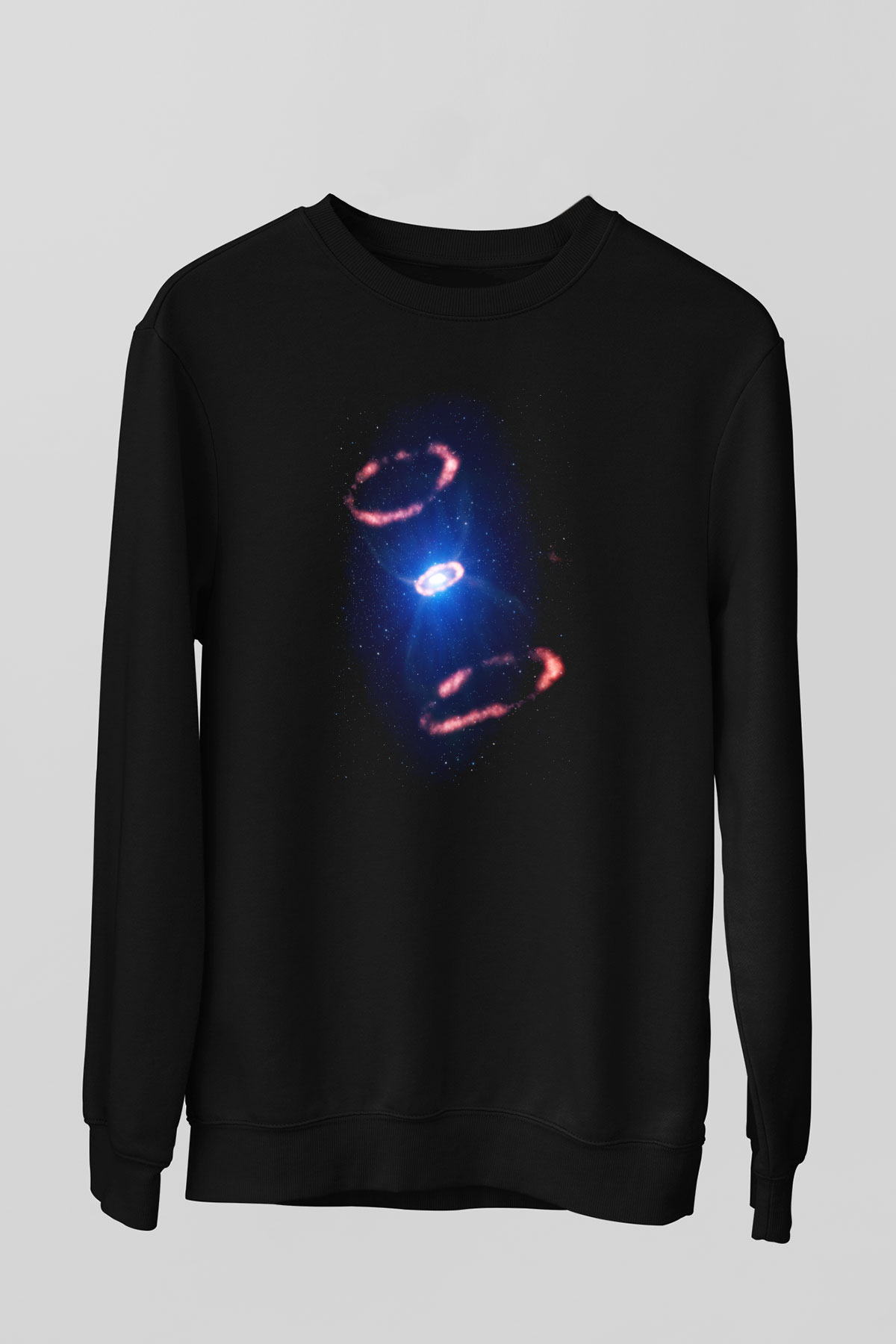 Süpernova Siyah Unisex Sweatshirt