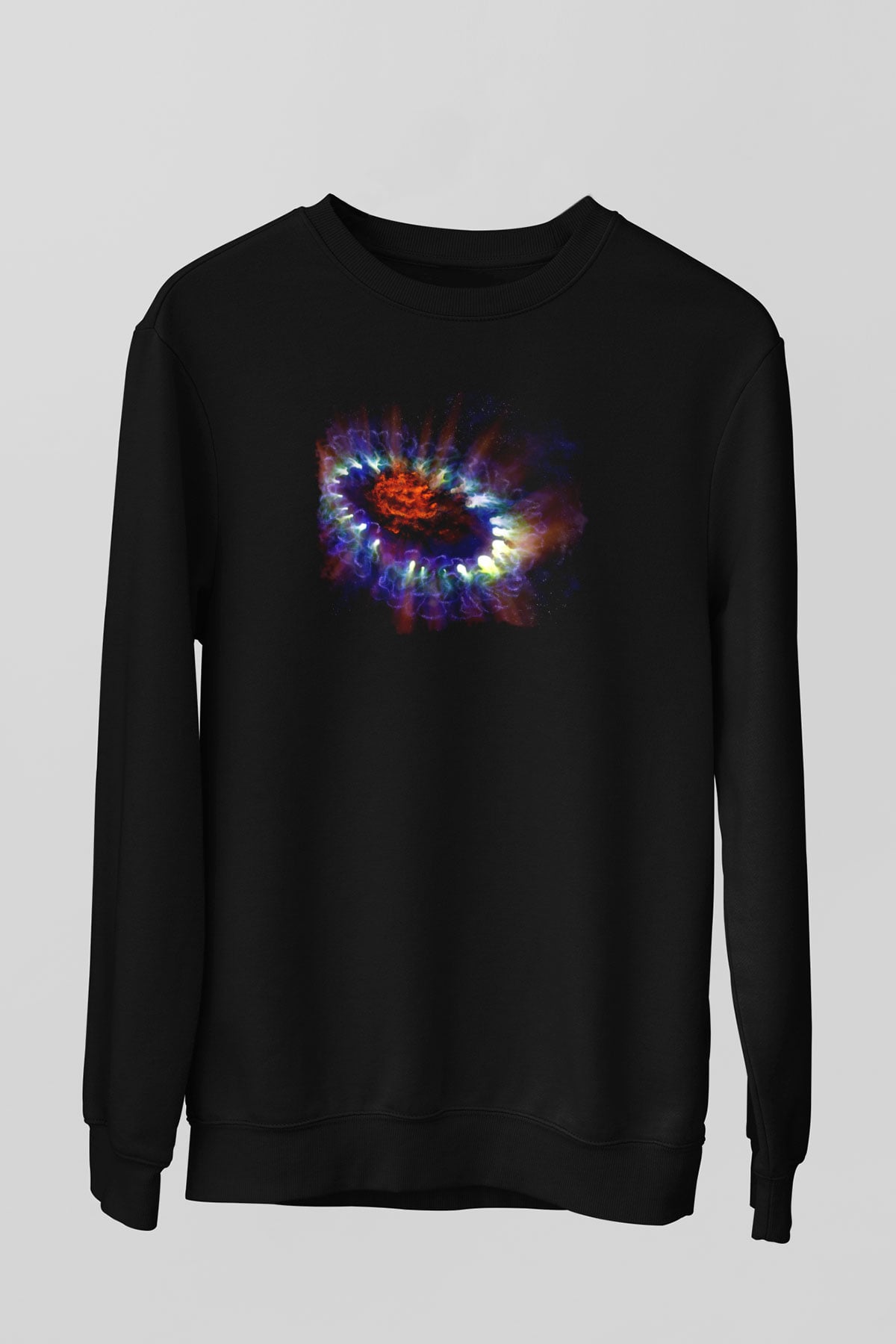 Süpernova Siyah Unisex Sweatshirt