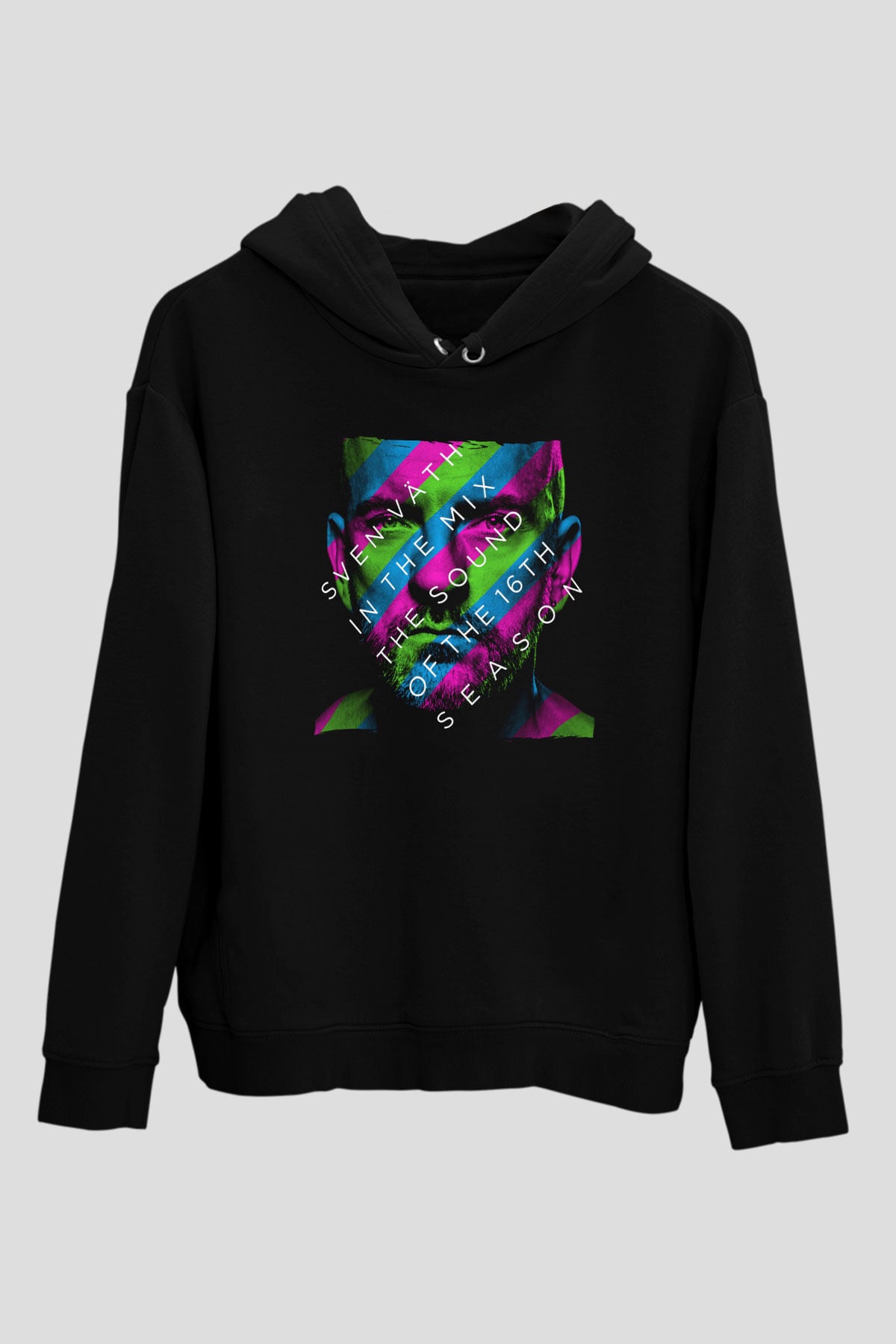 Sven Vath Siyah Unisex Kapüşonlu Sweatshirt