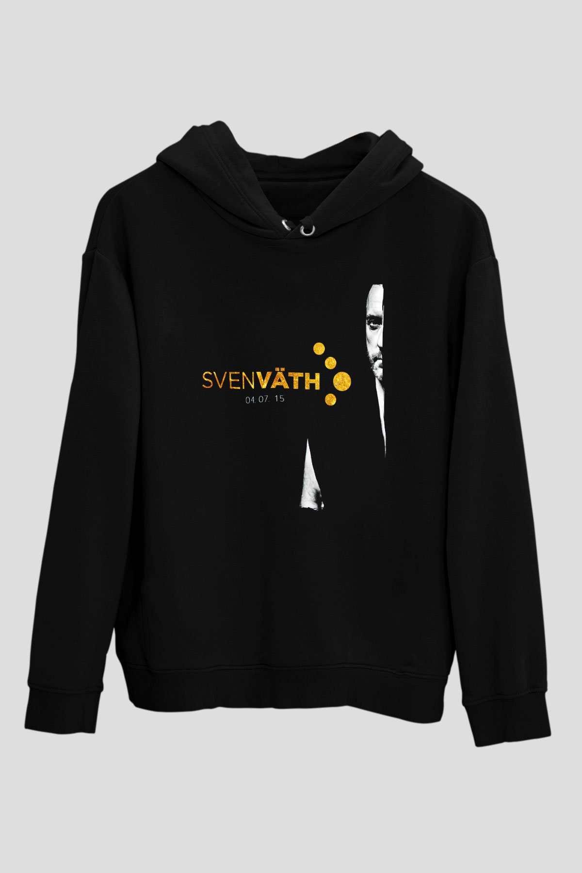 Sven Vath Siyah Unisex Kapüşonlu Sweatshirt