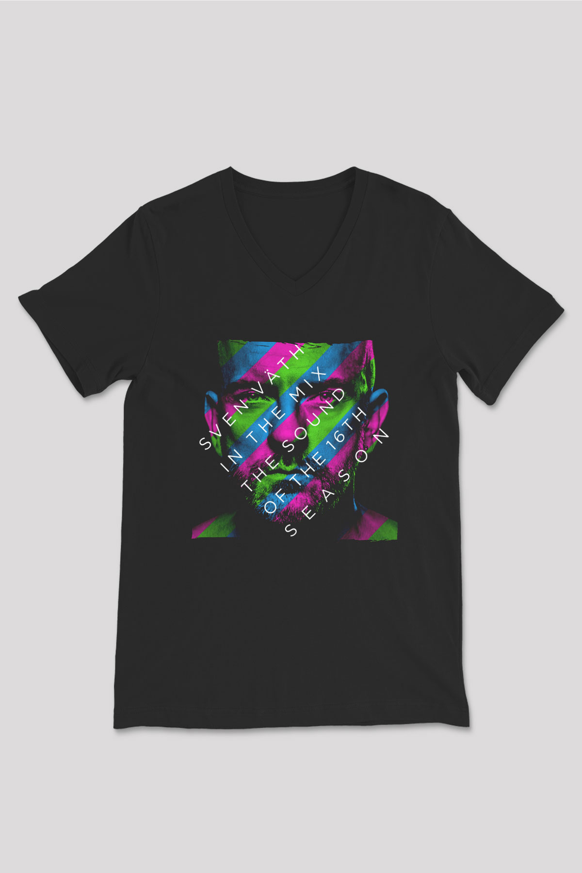 Sven Vath Siyah Unisex V Yaka Tişört