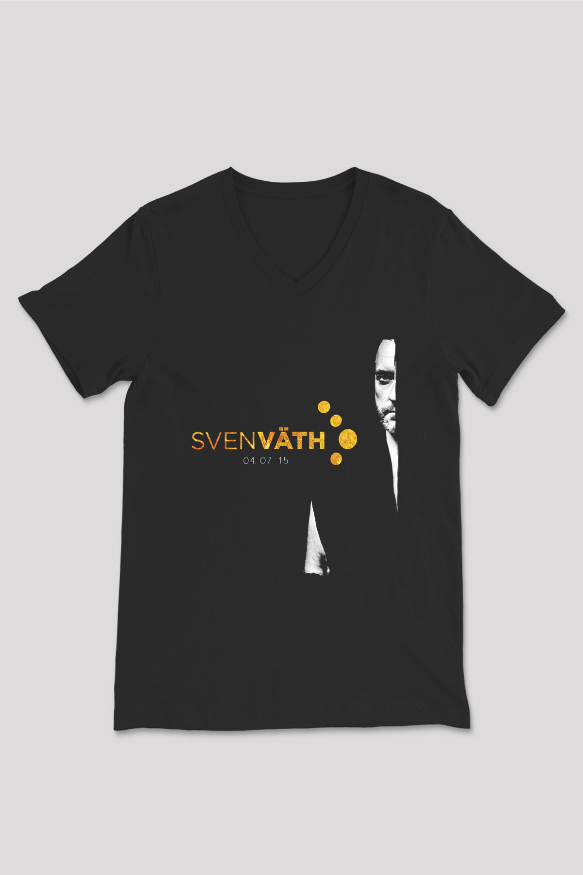 Sven Vath Siyah Unisex V Yaka Tişört