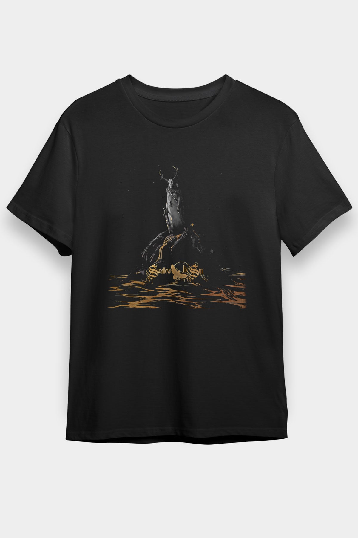 Swallow The Sun Baskılı Unisex Siyah Tişört - Tshirt
