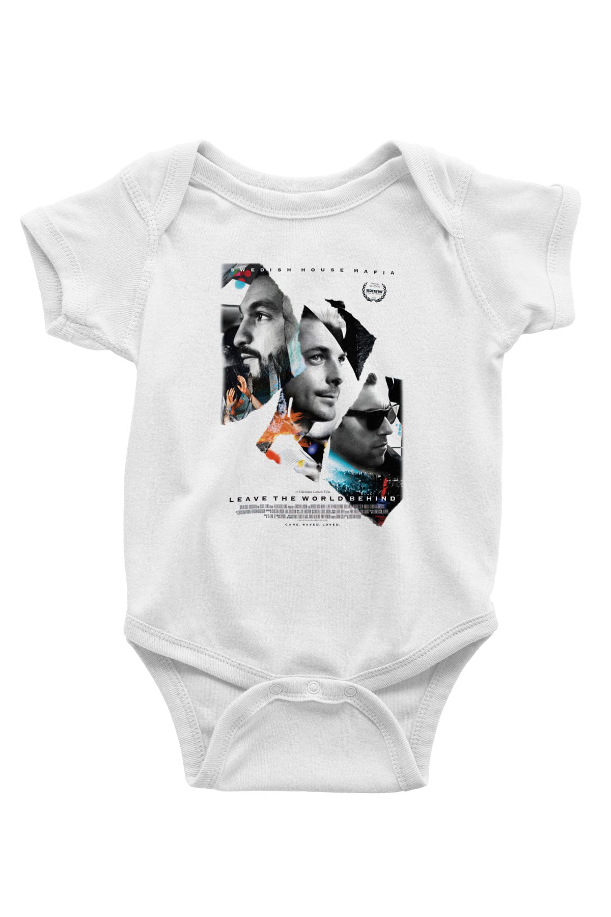 Swedish House Mafia Baskılı Beyaz Unisex Bebek Body - Zıbın