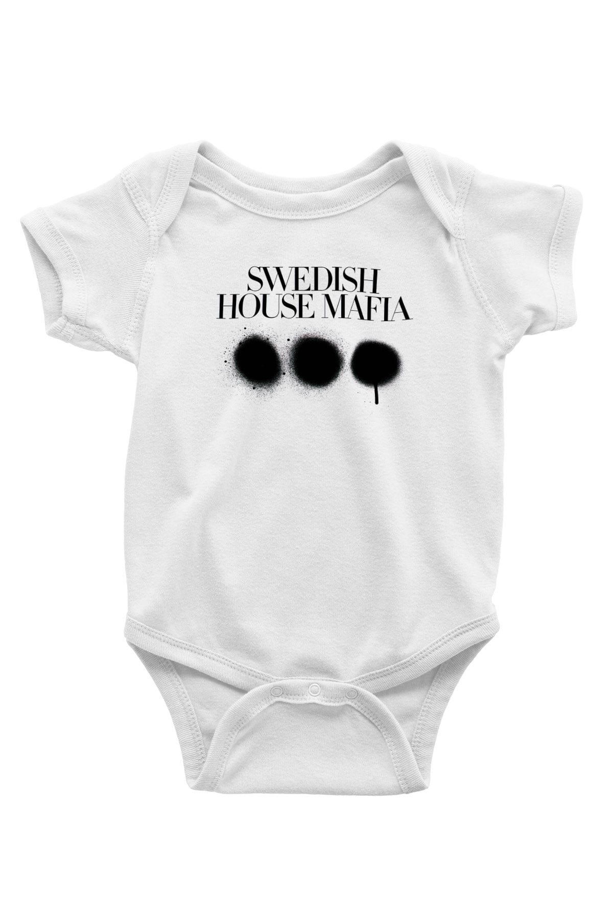 Swedish House Mafia Baskılı Beyaz Unisex Bebek Body - Zıbın