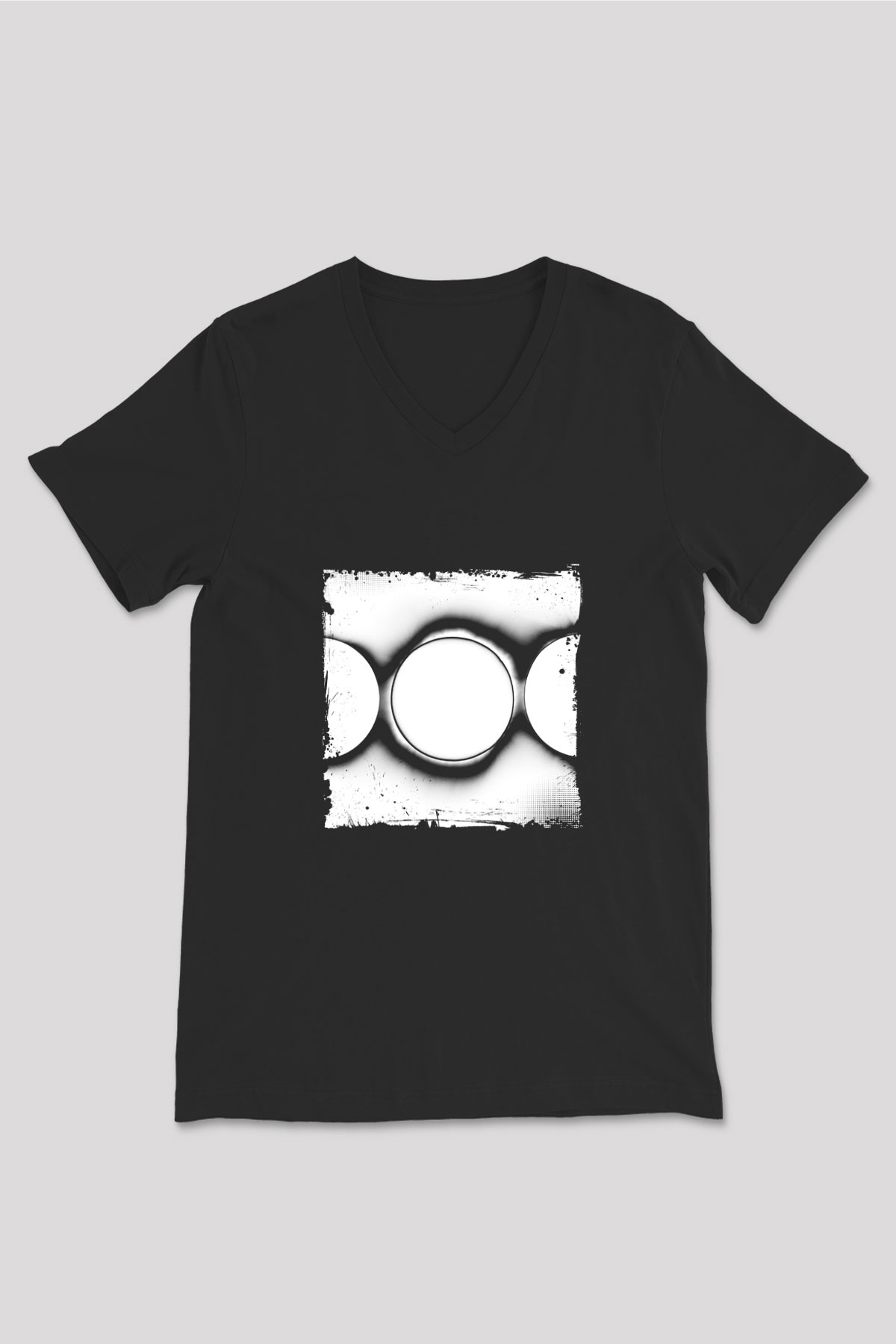 Swedish House Mafia Baskılı Unisex Siyah V Yaka Tişört