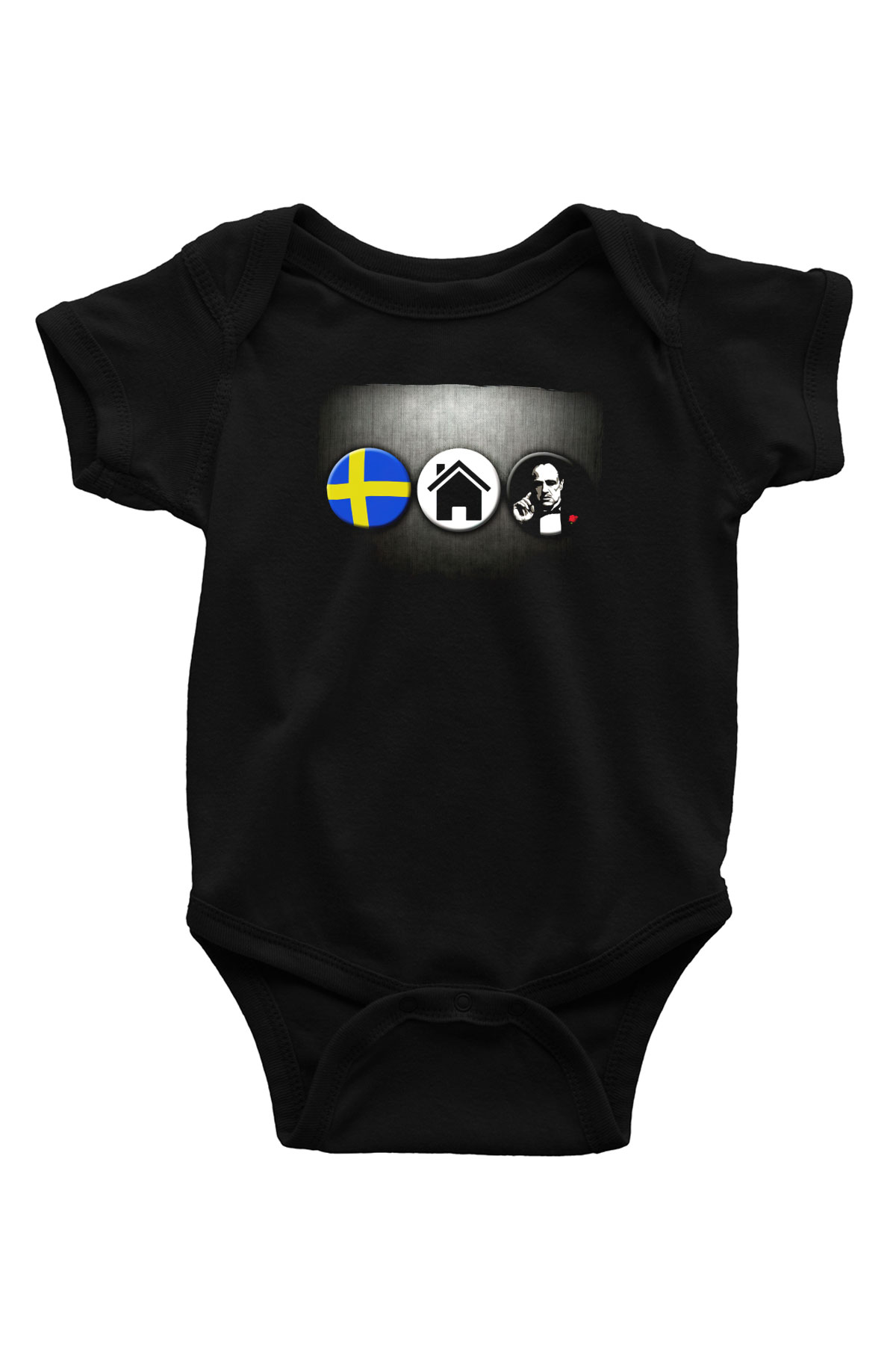 Swedish House Mafia Siyah Bebek Body - Zıbın