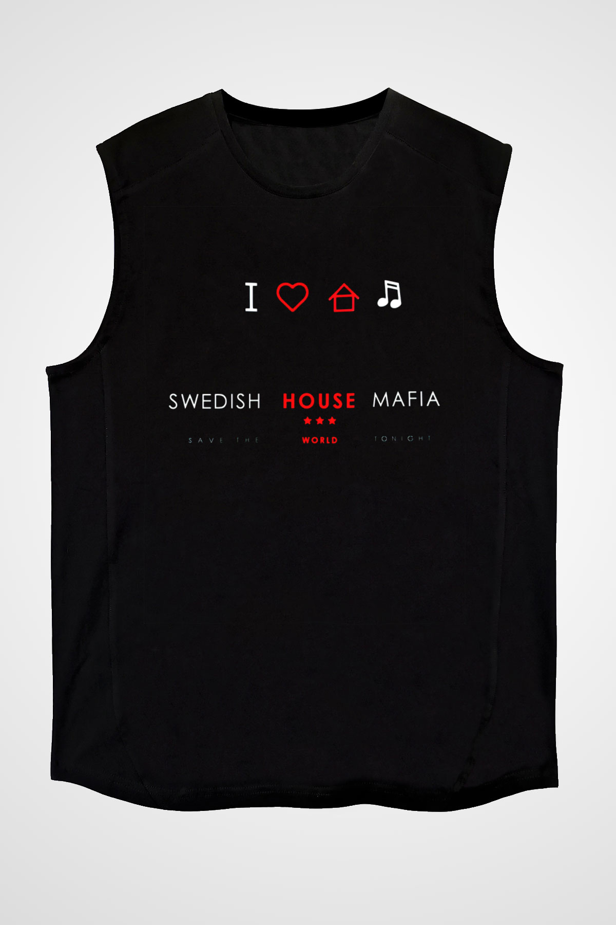 Swedish House Mafia Siyah Unisex Kolsuz Tişört