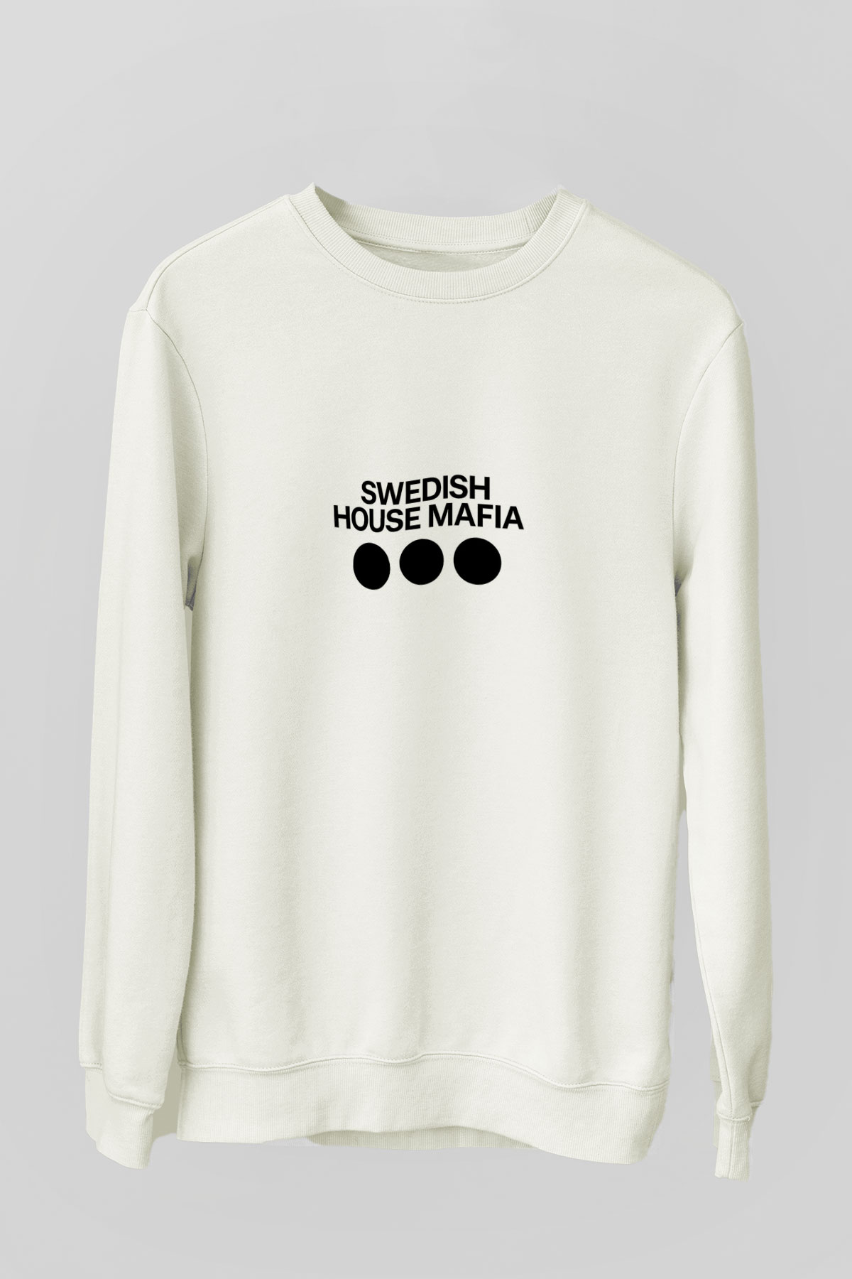 Swedish House MafiaBaskılı Beyaz Sweatshirt