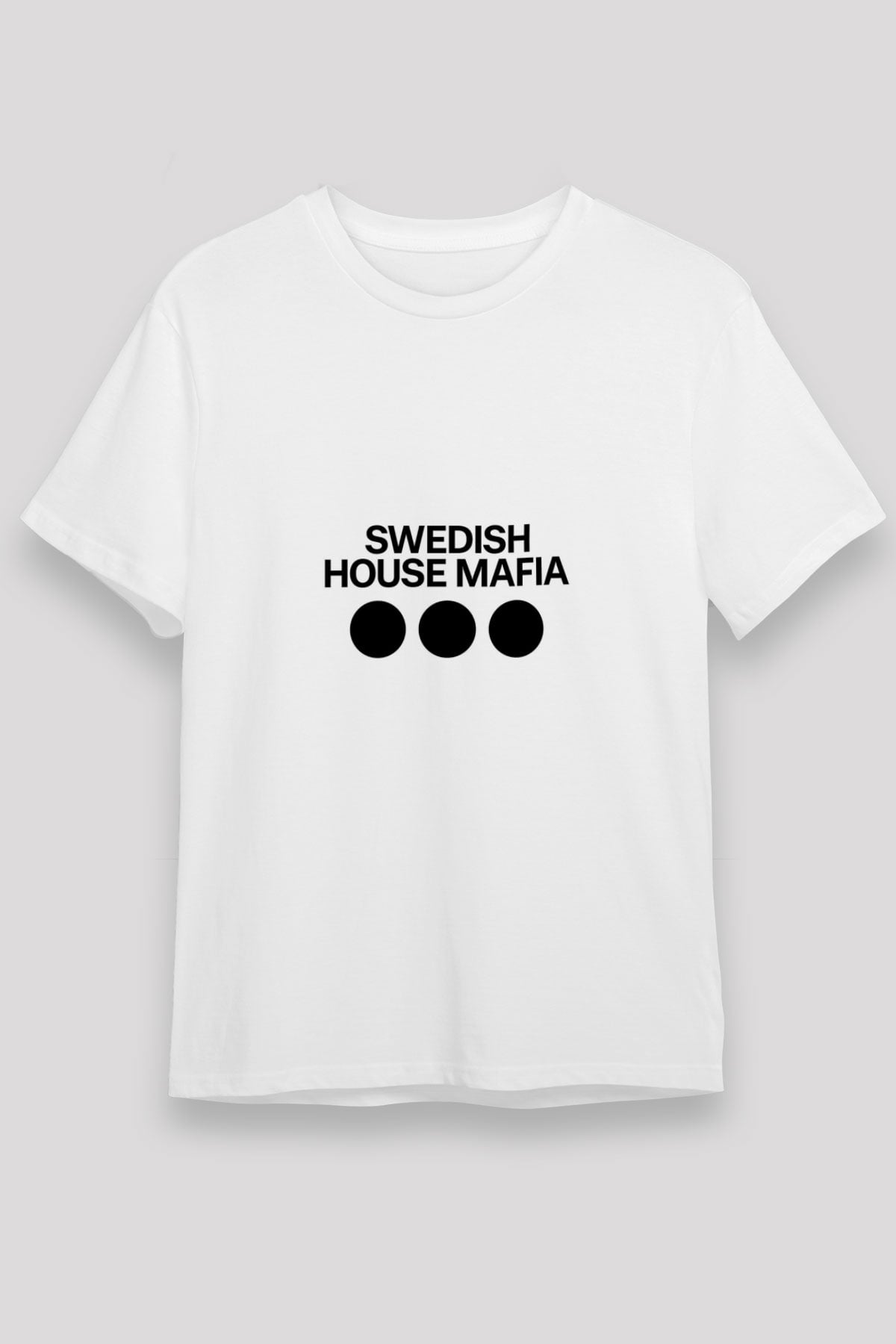 Swedish House MafiaBaskılı Beyaz Tişört