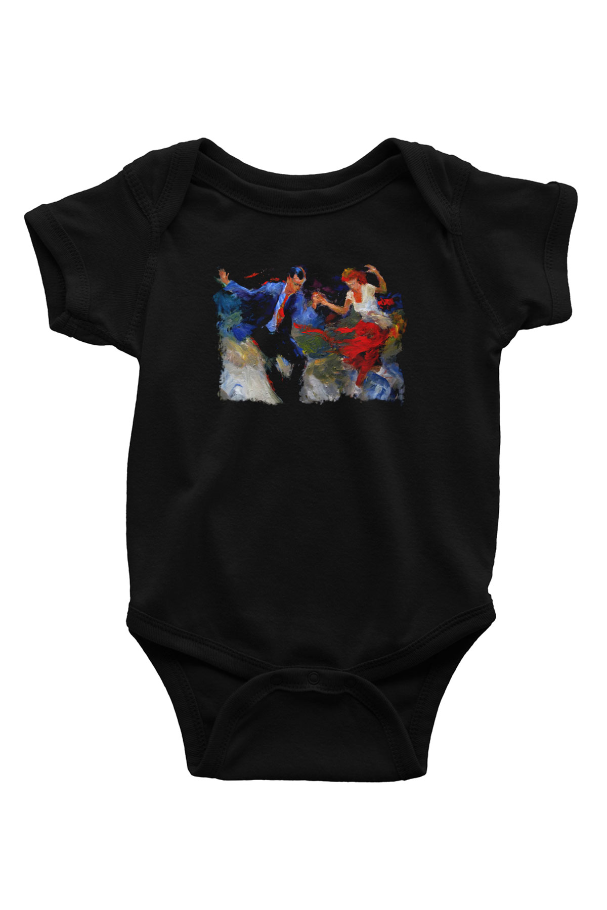 Swing Baskılı Siyah Bebek Body - Zıbın