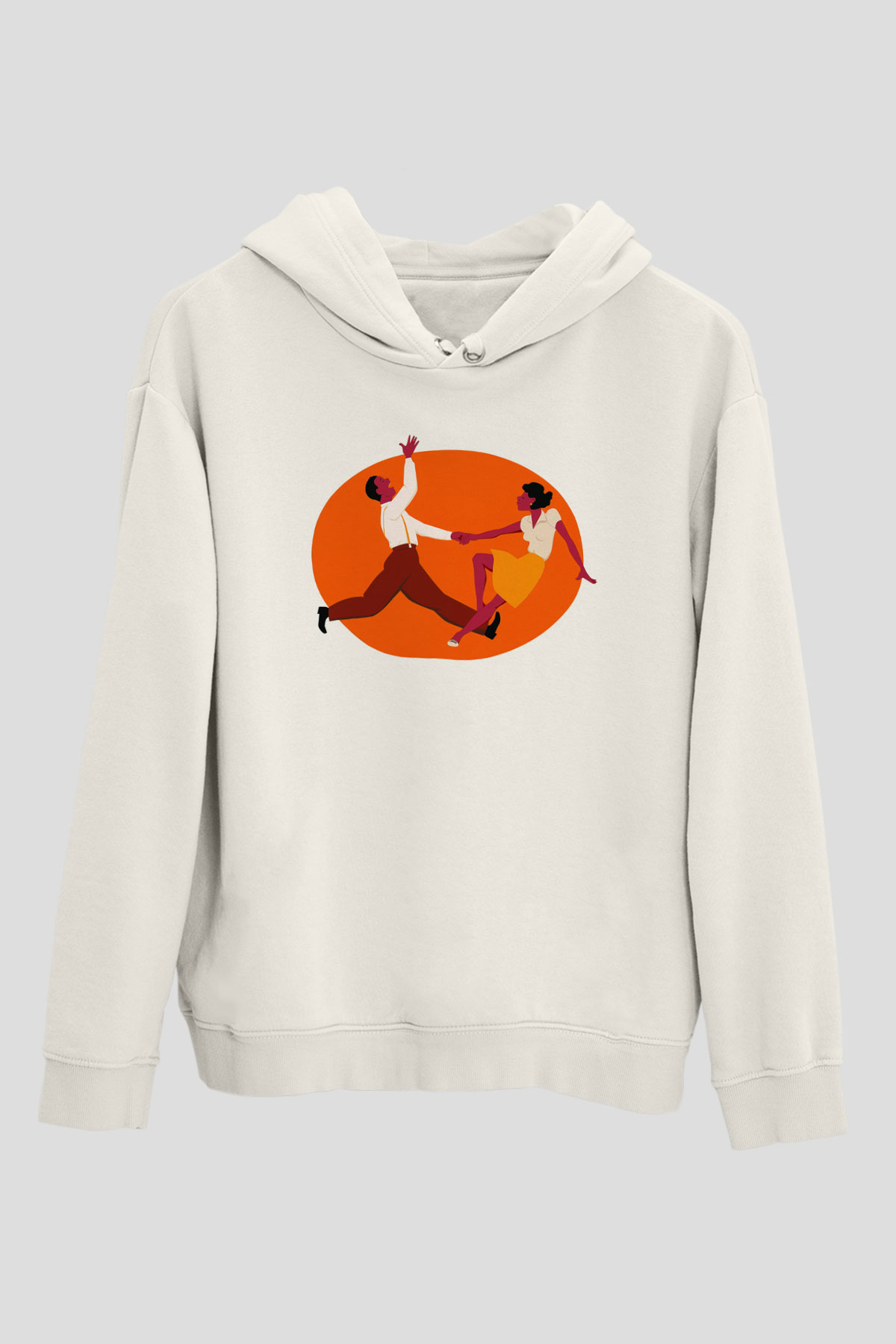 Swing Beyaz Unisex Kapşonlu Sweatshirt