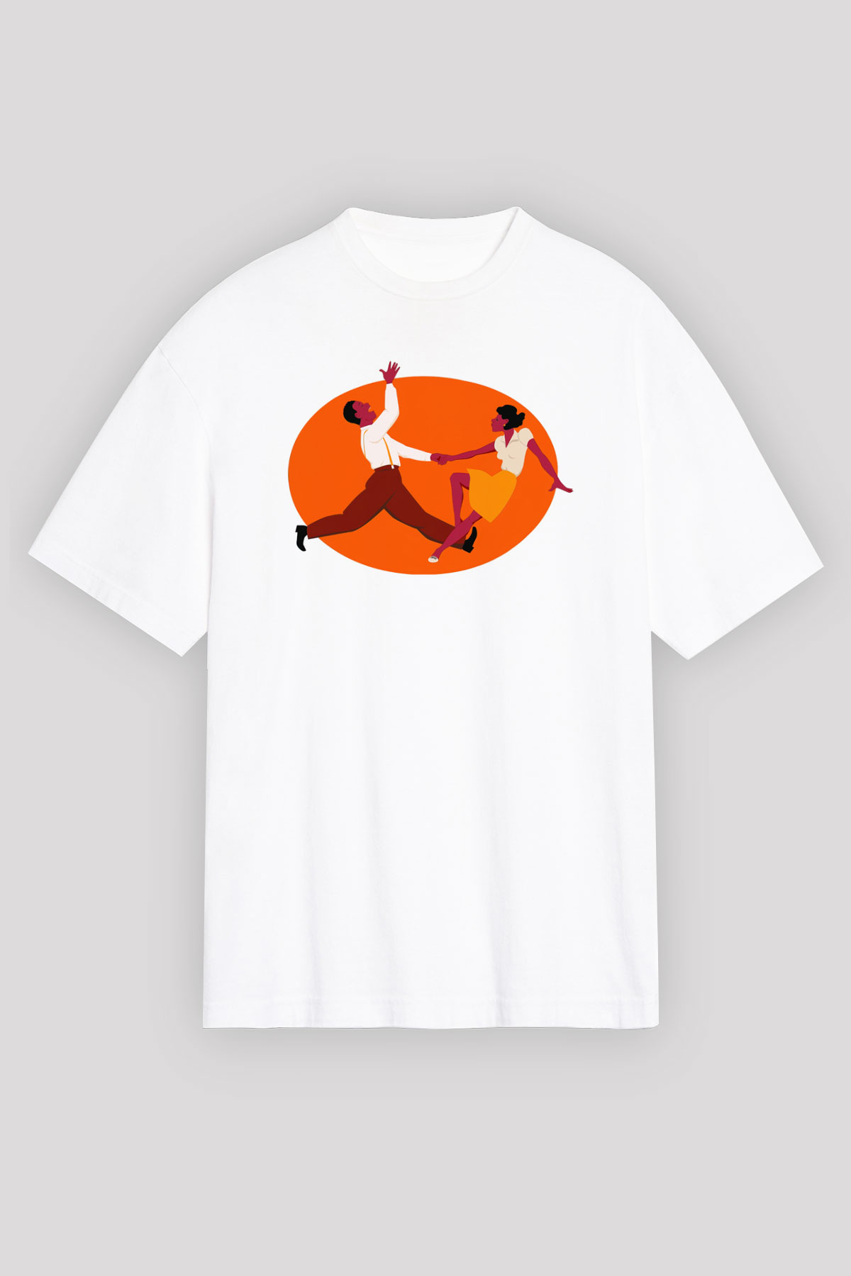 Swing Beyaz Unisex Oversize Tişört T-Shirt