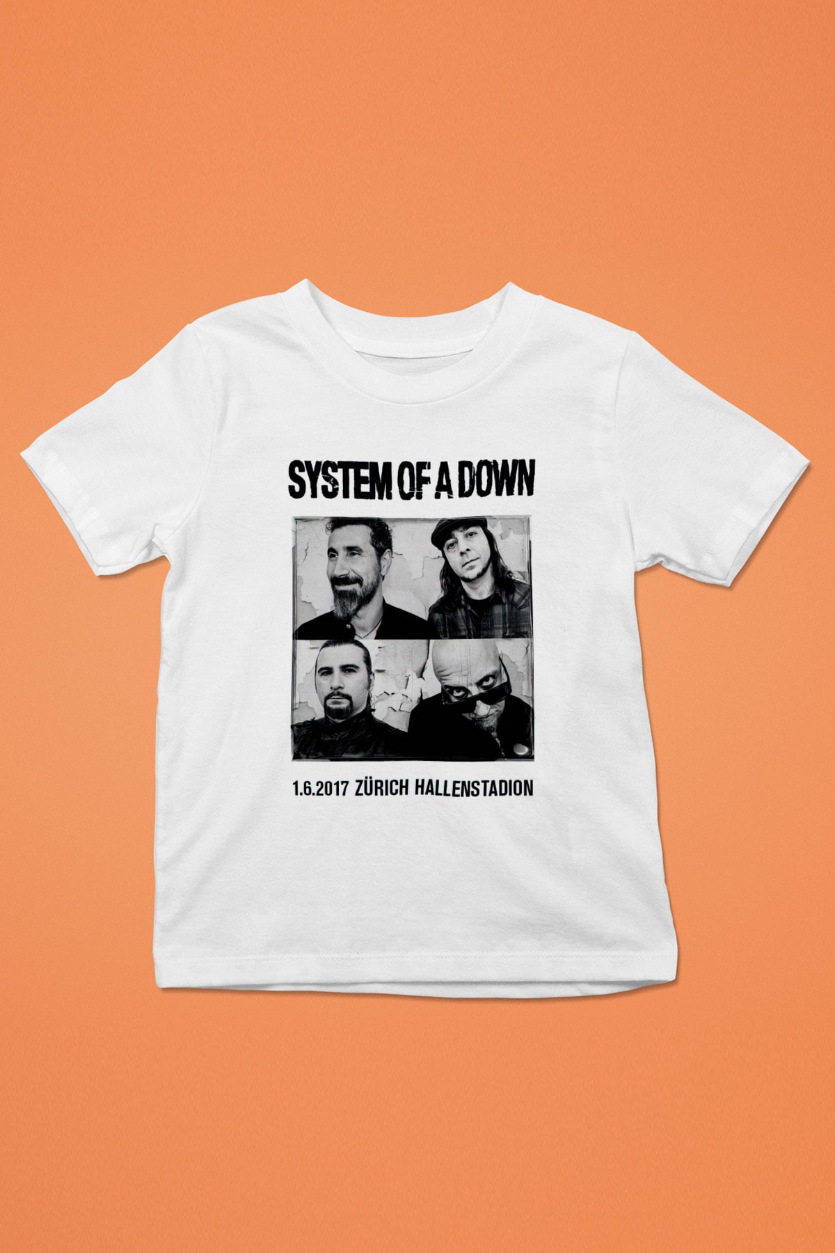 System of a Down Baskılı Beyaz Unisex Çocuk Tişört