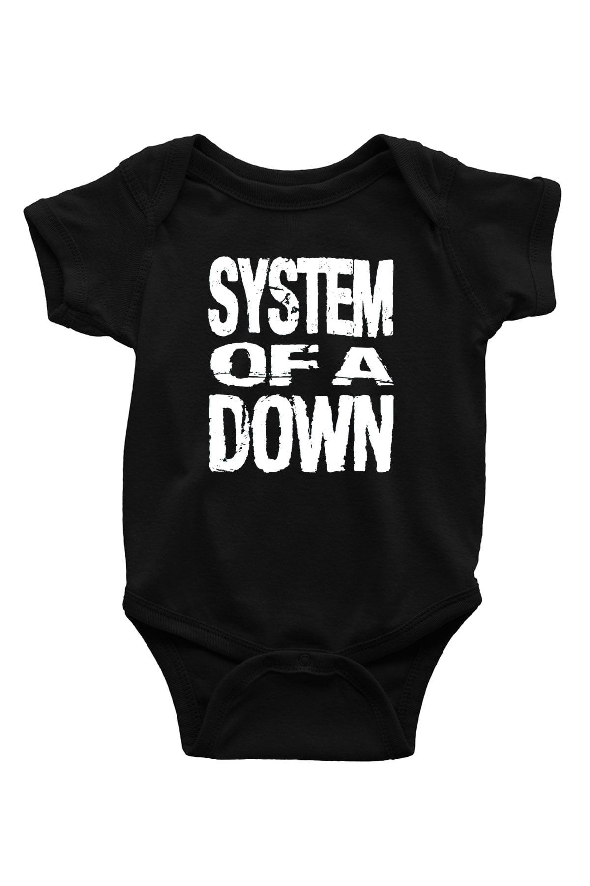 System of a Down Baskılı Siyah Bebek Body - Zıbın