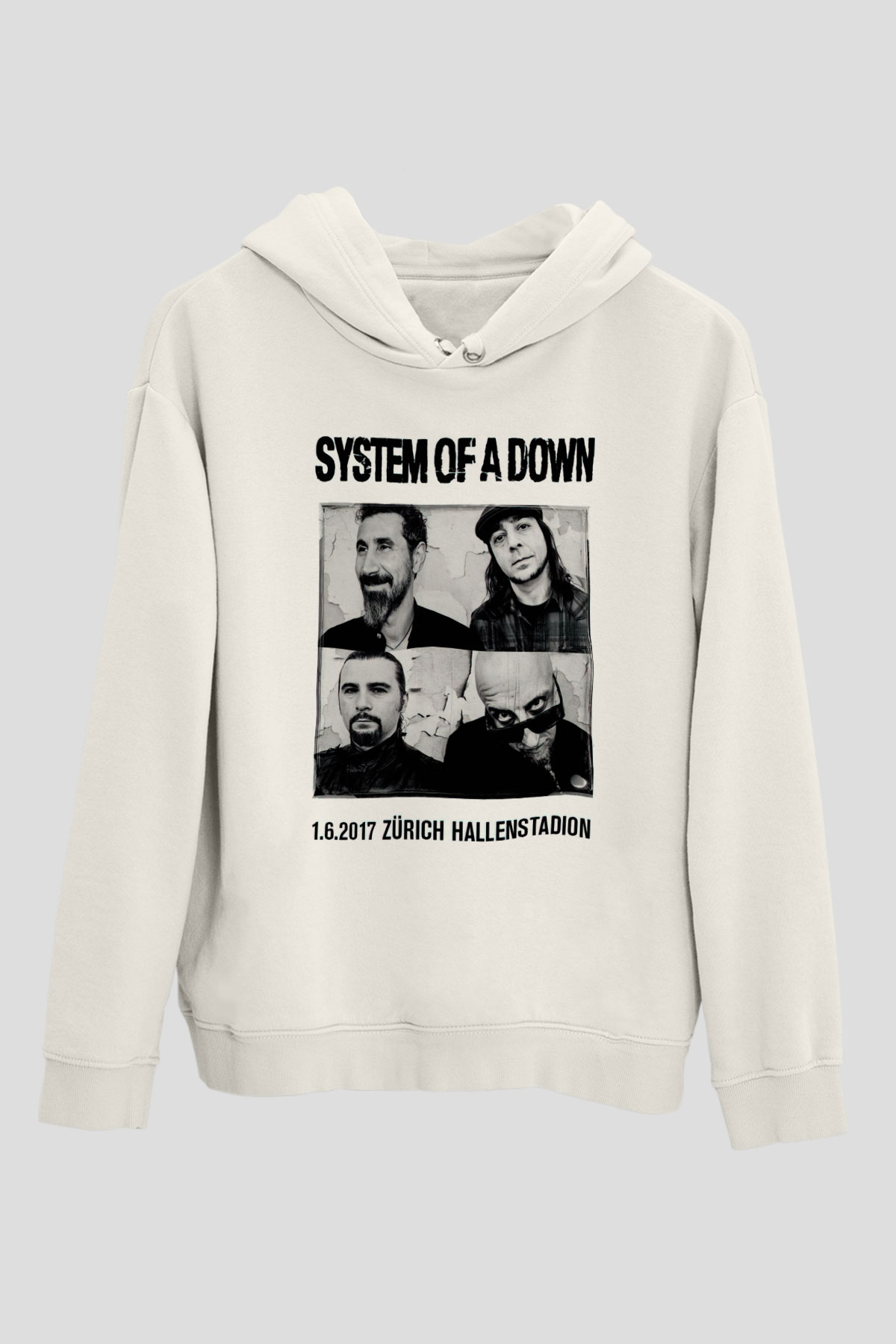 System of a Down Beyaz Unisex Hoodie