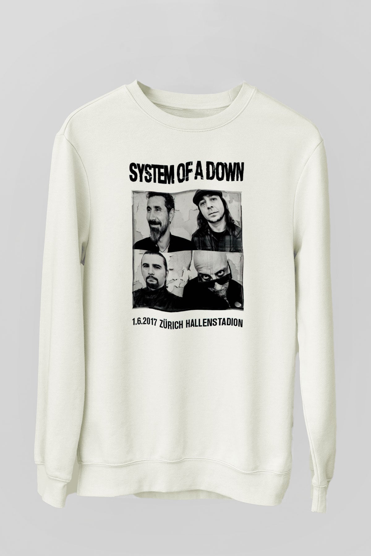 System of a Down Beyaz Unisex Sweatshirt