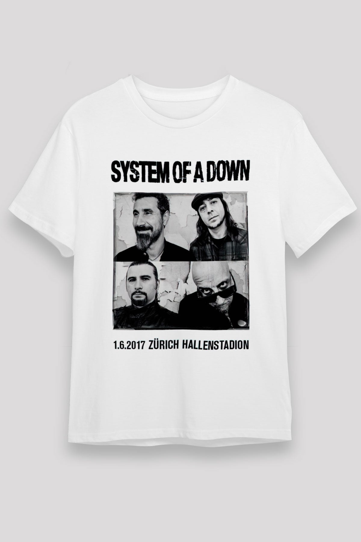 System of a Down Beyaz Unisex Tişört T-Shirt - TişörtFabrikası