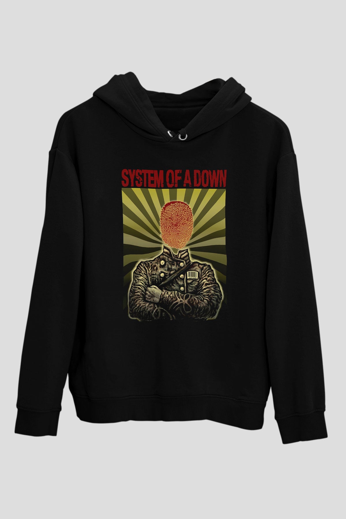 System of a Down Siyah Unisex Kapşonlu Sweatshirt