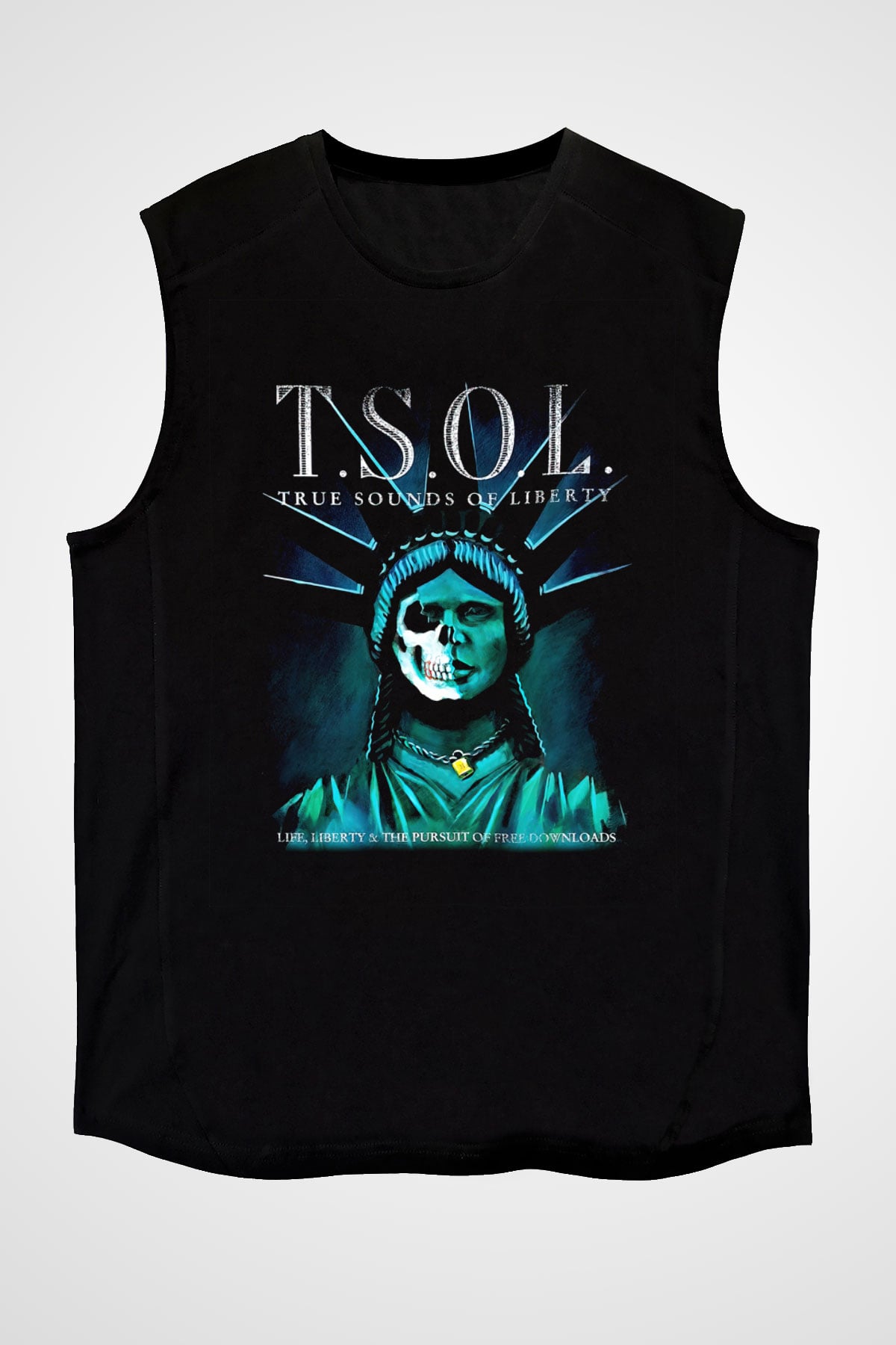 T.S.O.L. Siyah Unisex Kolsuz Tişört