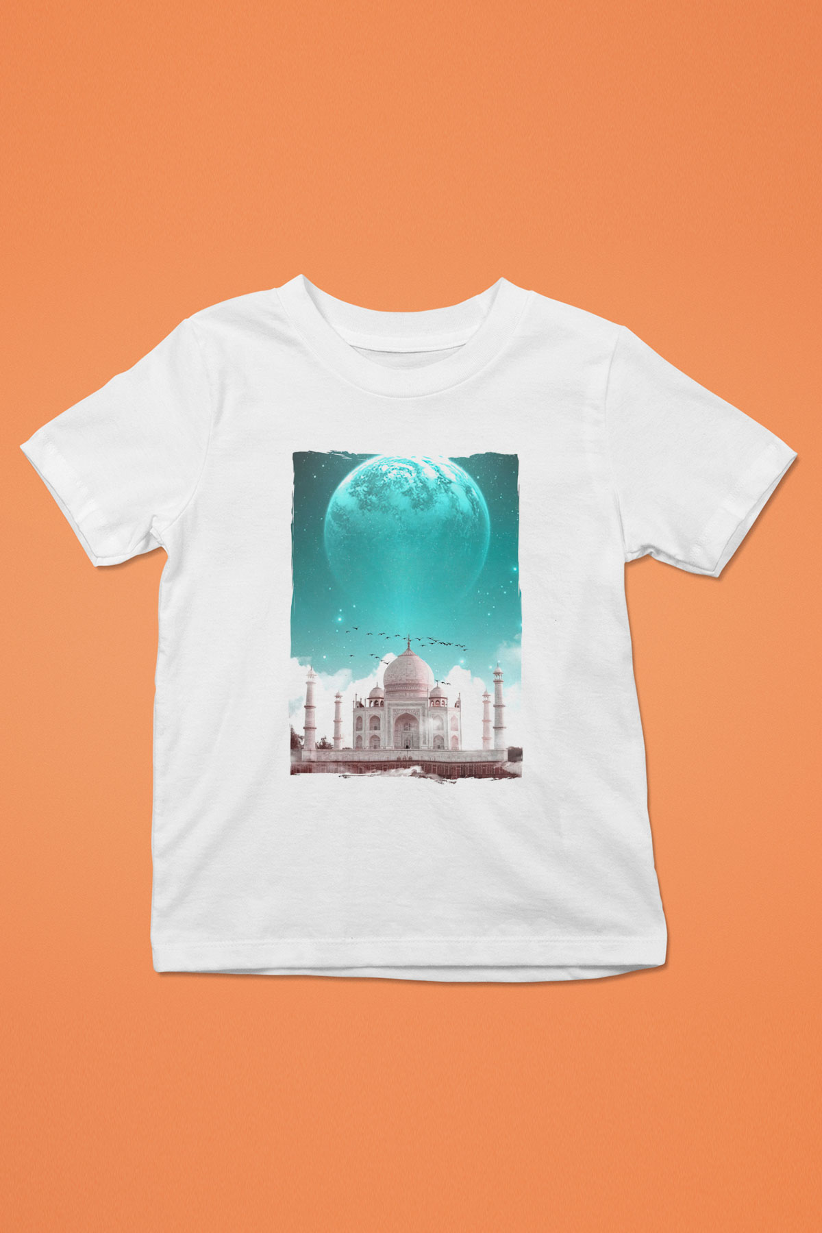 Tac Mahal Beyaz Unisex Çocuk Tişört