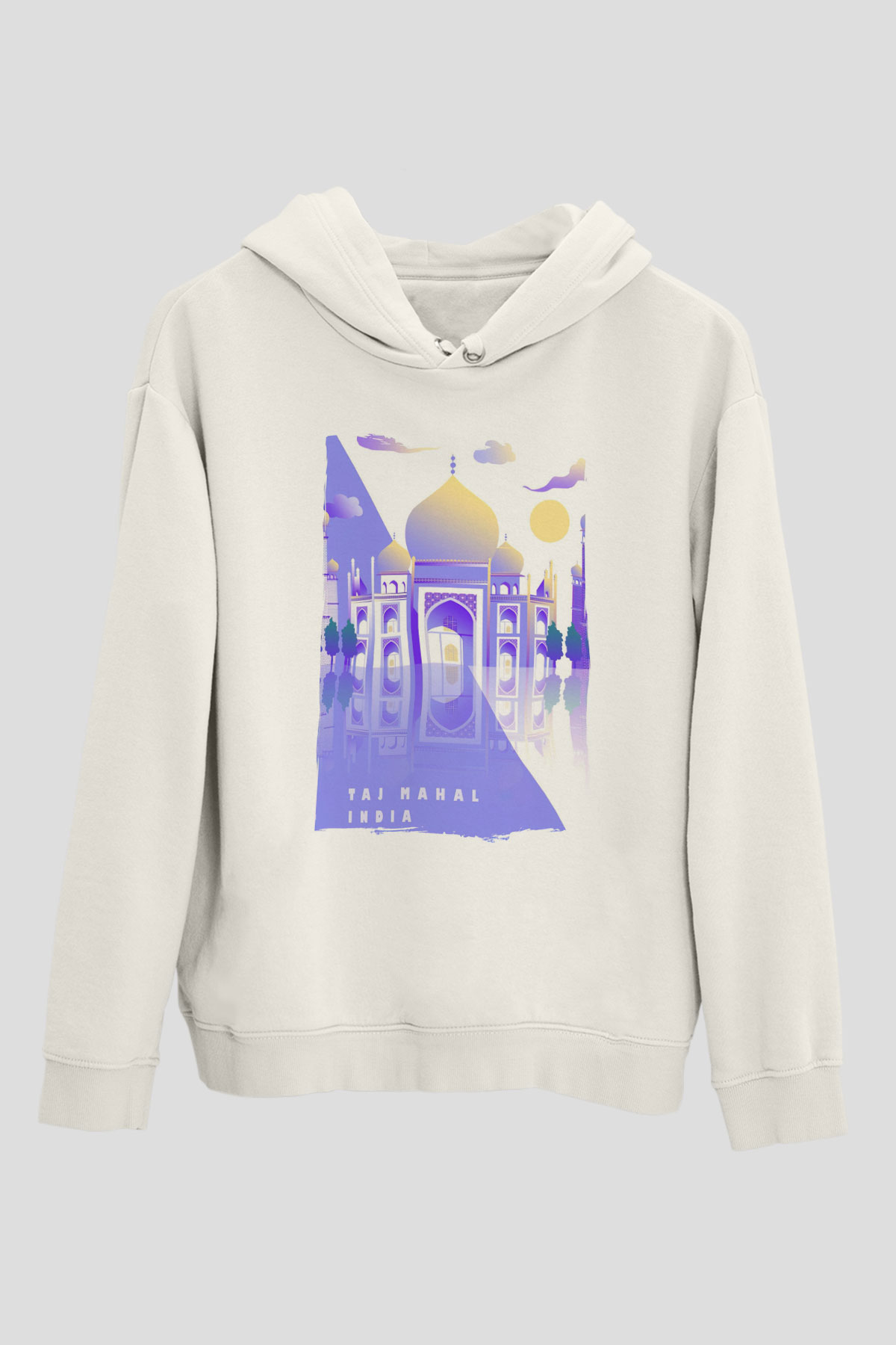 Tac Mahal Beyaz Unisex Hoodie