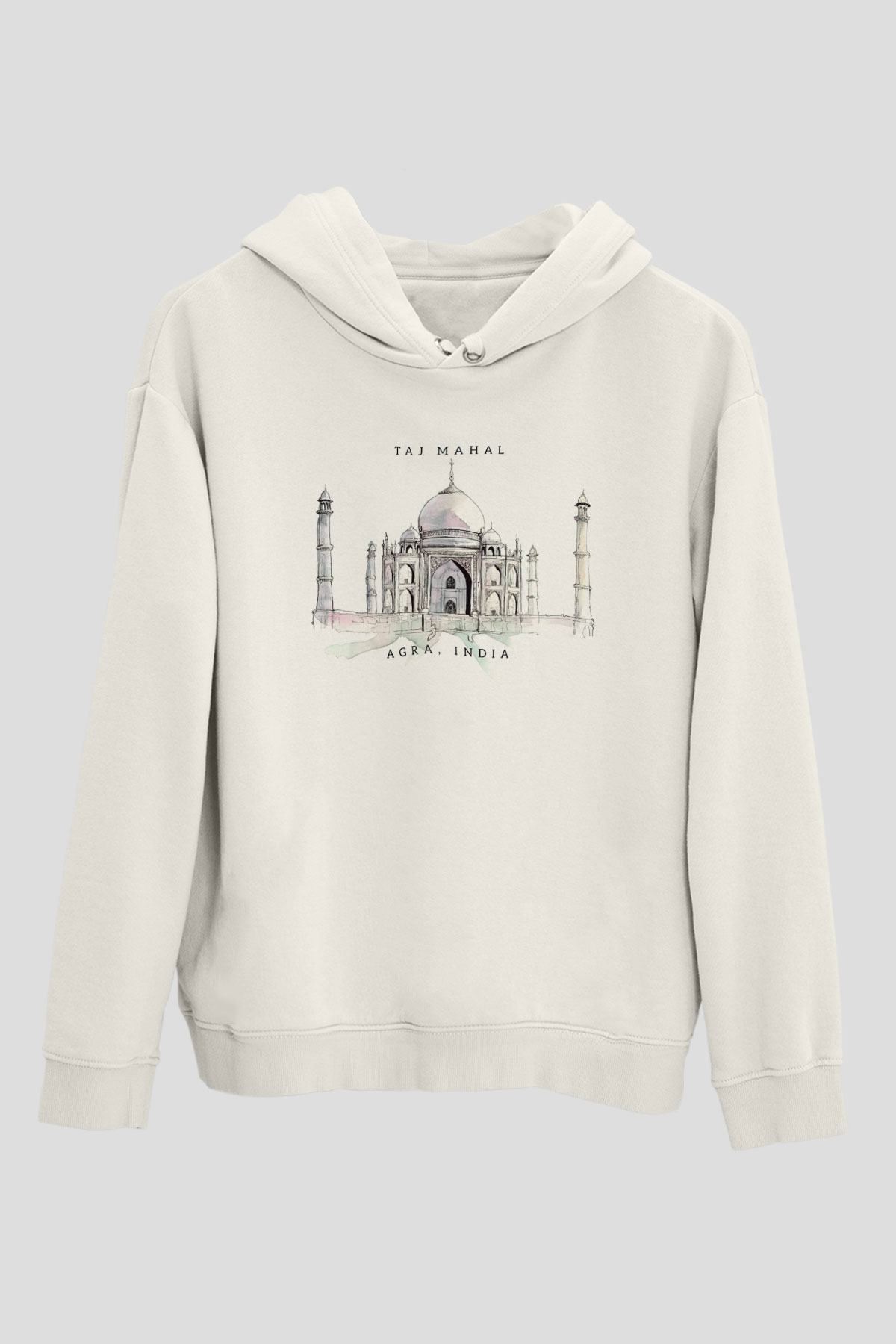 Tac Mahal Beyaz Unisex Hoodie