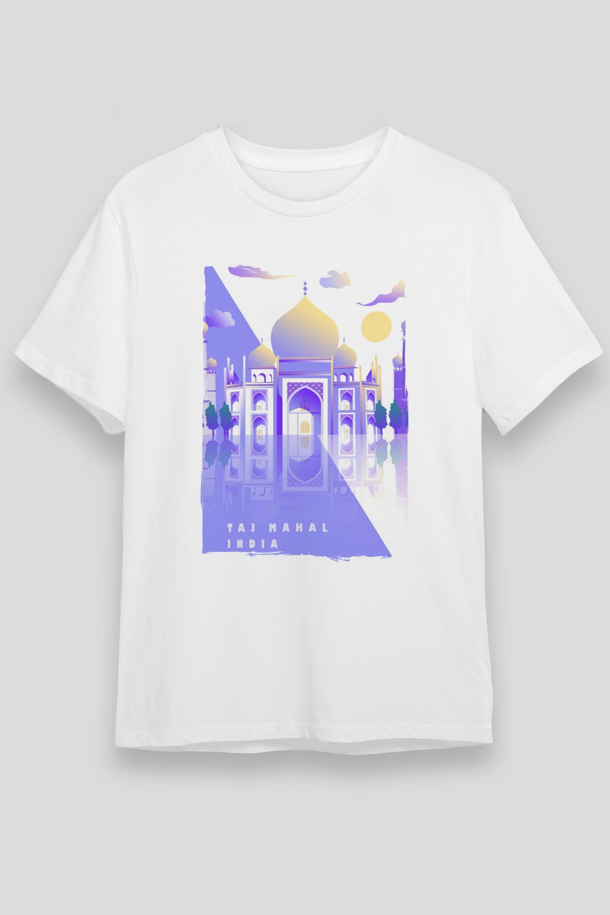 Tac Mahal Beyaz Unisex Tişört T-Shirt - TişörtFabrikası