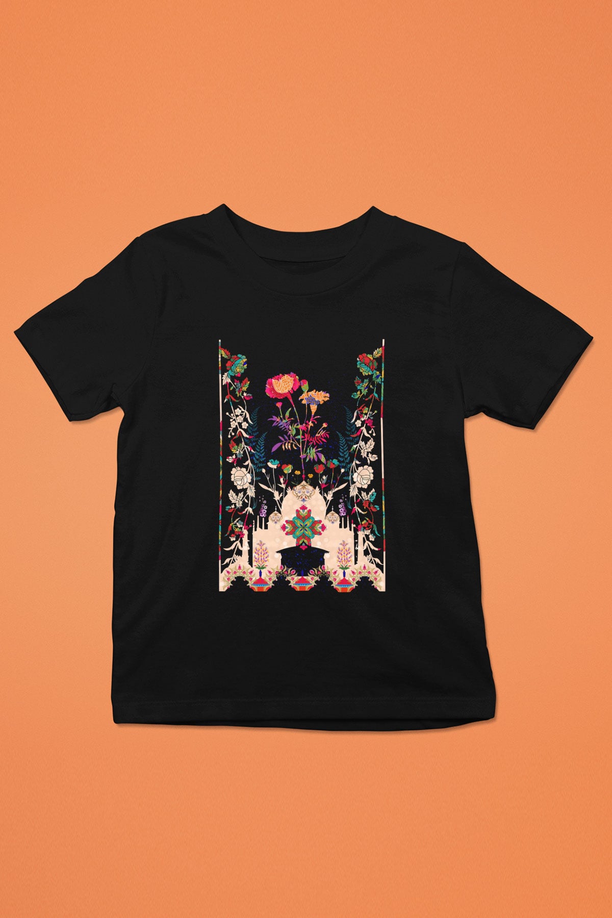 Tac Mahal Siyah Unisex Çocuk Tişört