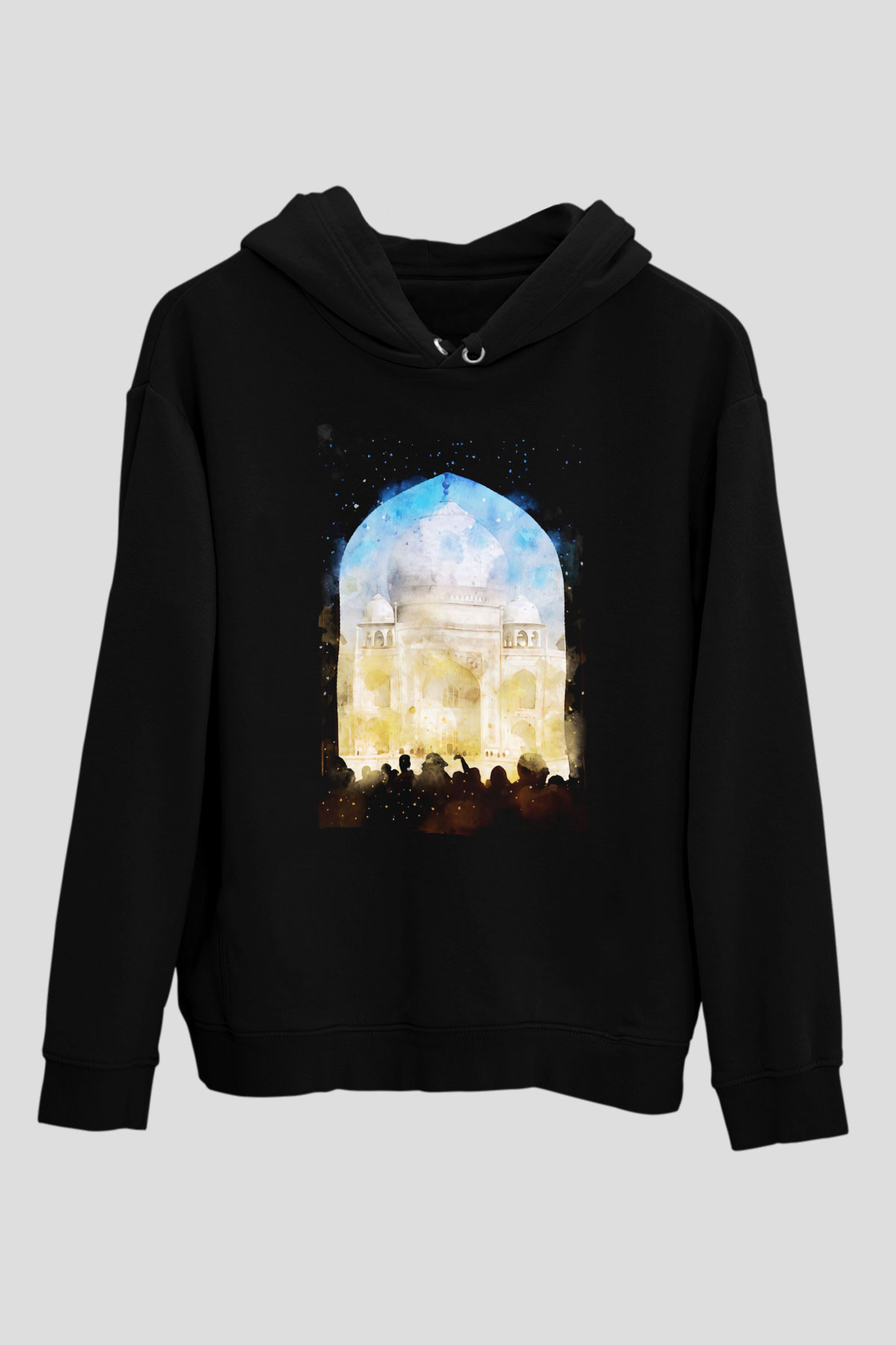 Tac Mahal Siyah Unisex Hoodie