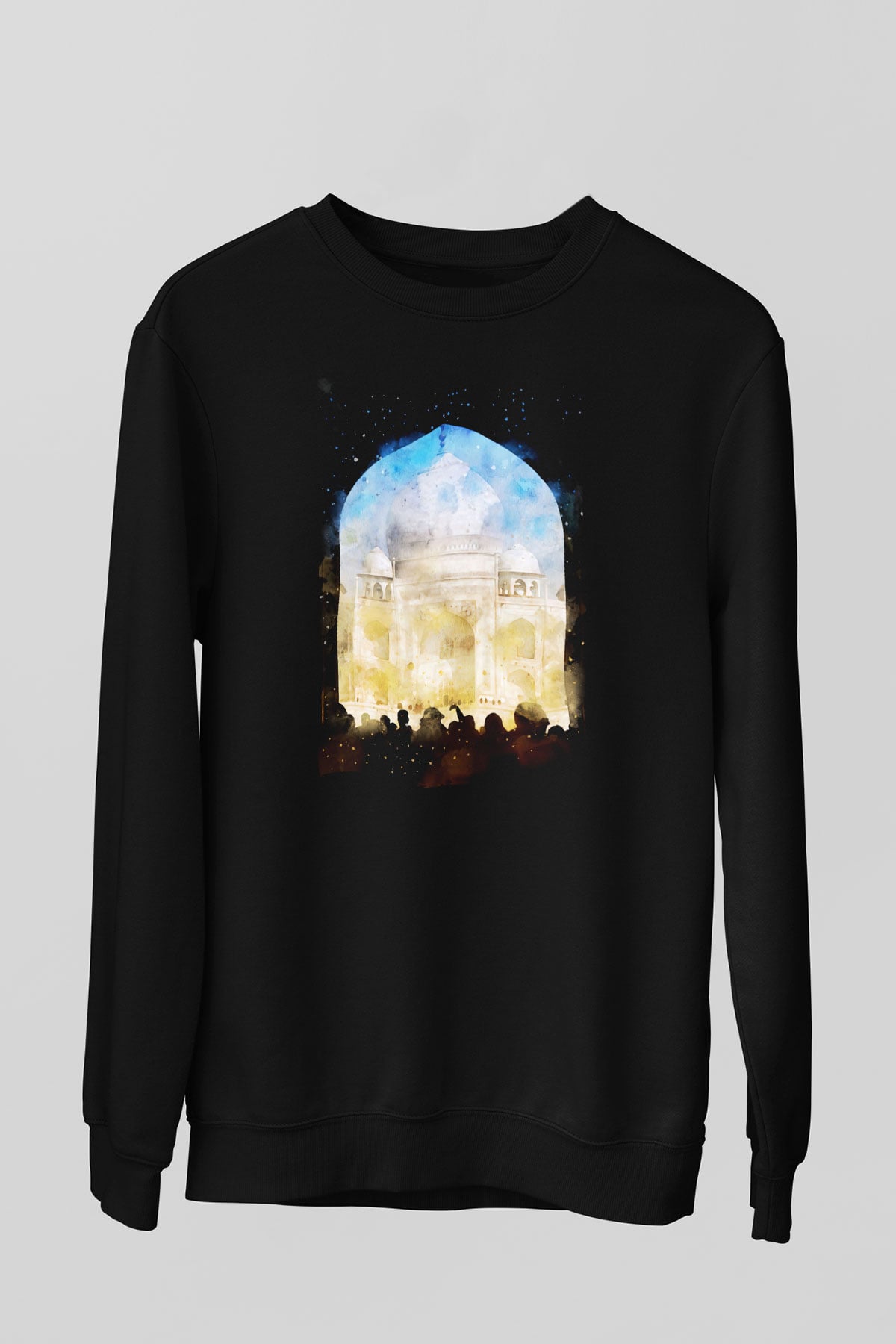 Tac Mahal Siyah Unisex Sweatshirt
