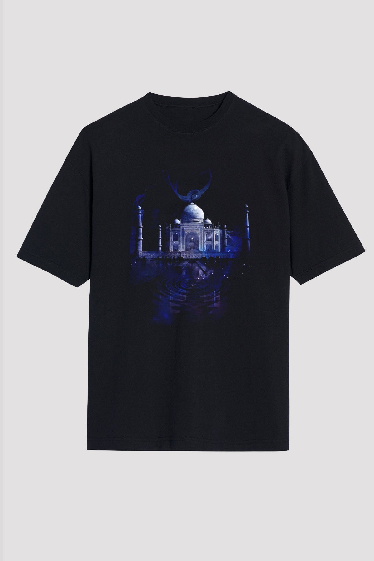 Tac Mahal Siyah Unisex Tişört T-Shirt - TişörtFabrikası