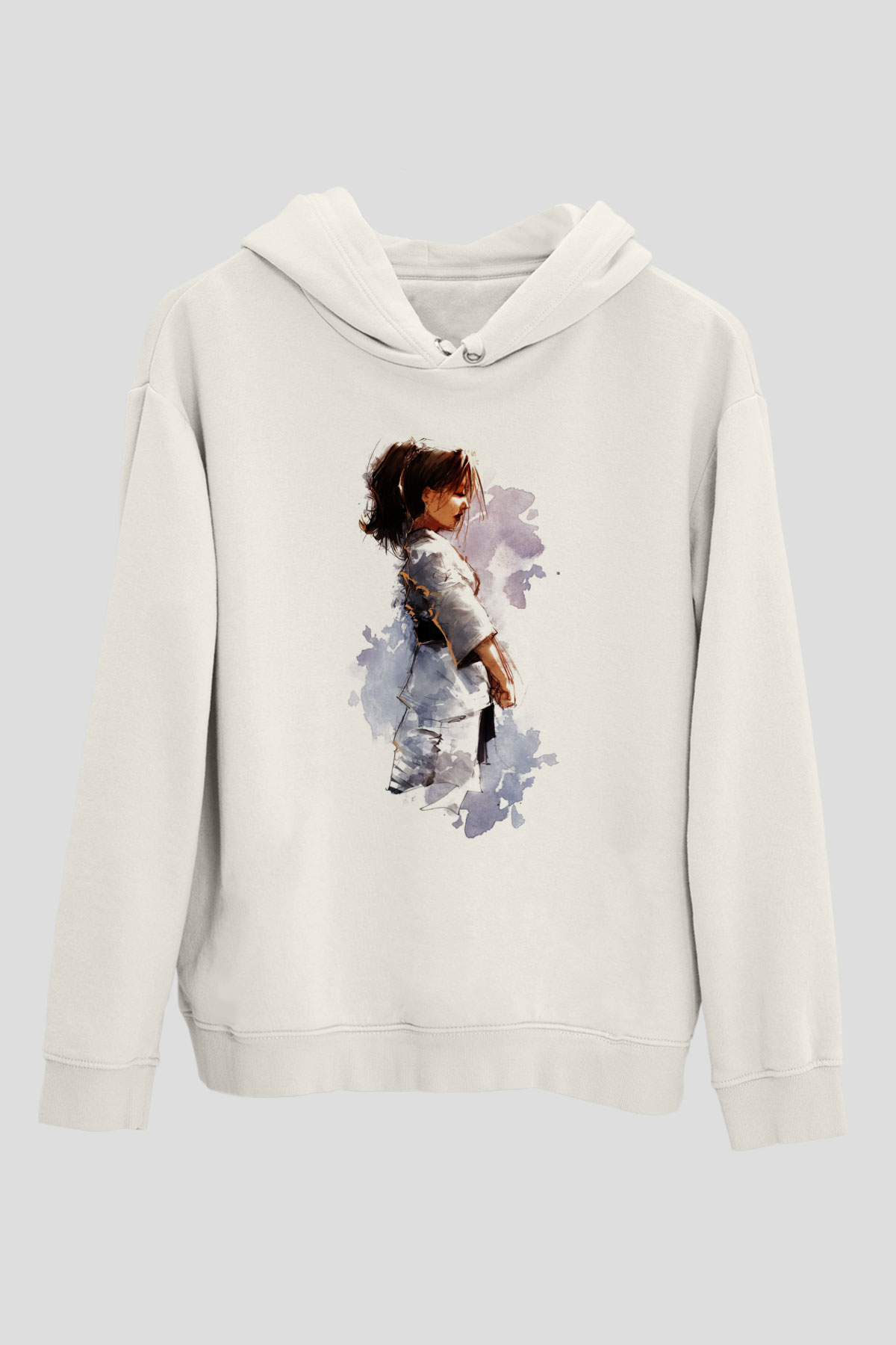Taekwondo Beyaz Unisex Hoodie