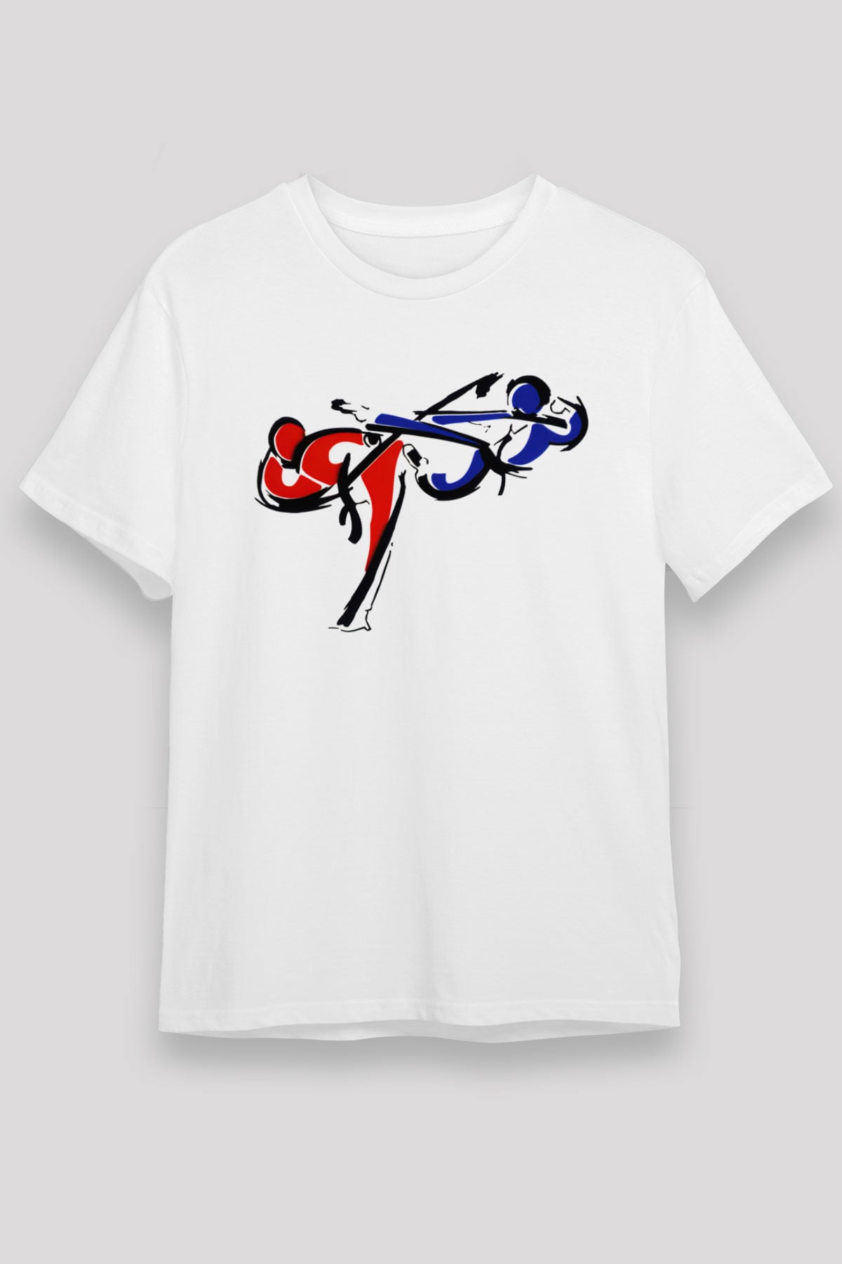 Taekwondo Beyaz Unisex Tişört T-Shirt - TişörtFabrikası