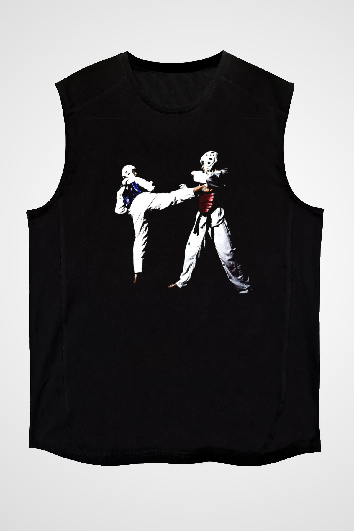 Taekwondo Siyah Unisex Kolsuz Tişört