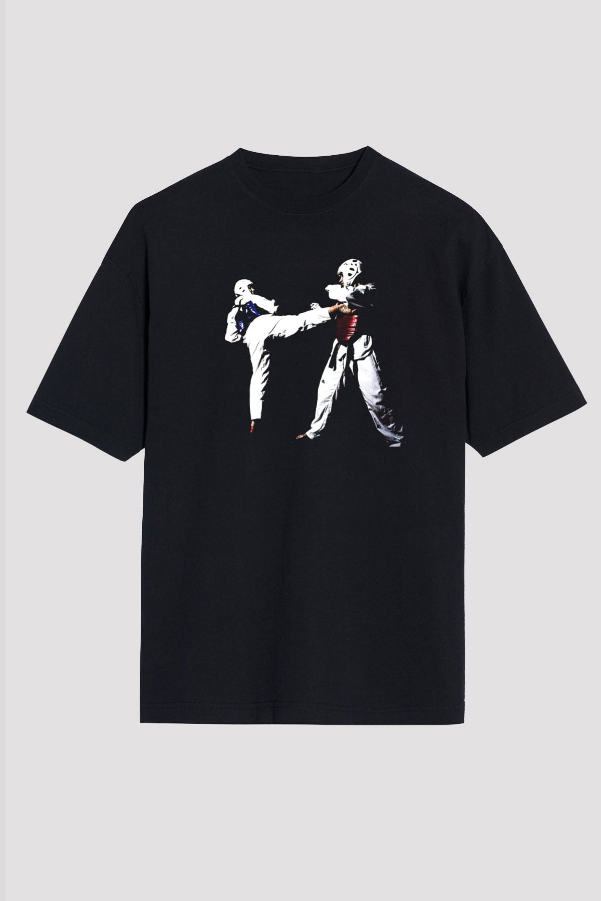 Taekwondo Siyah Unisex Oversize Tişört T-Shirt