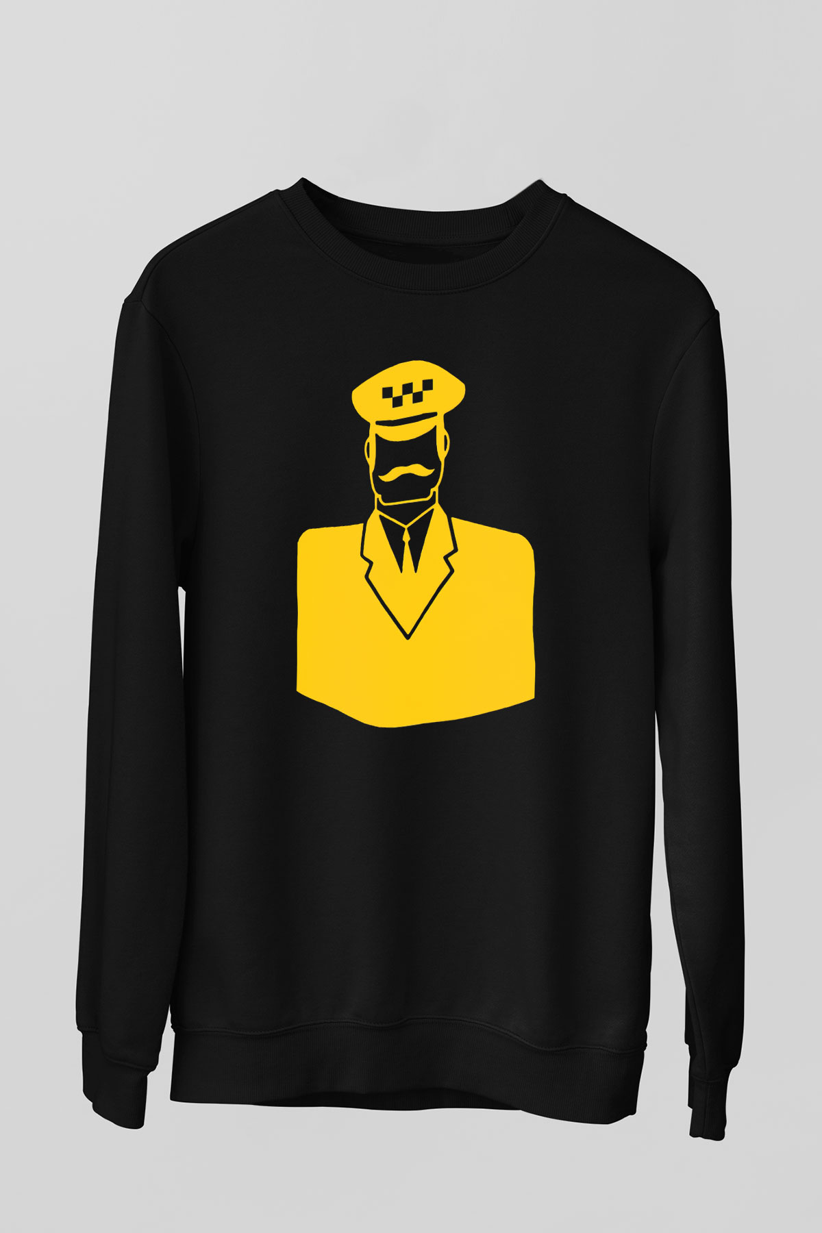Taksici Siyah Unisex Sweatshirt